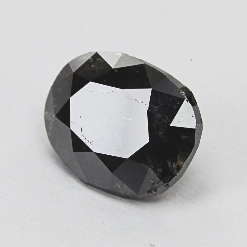 3.81 ct. Oval Fancy Black GIA