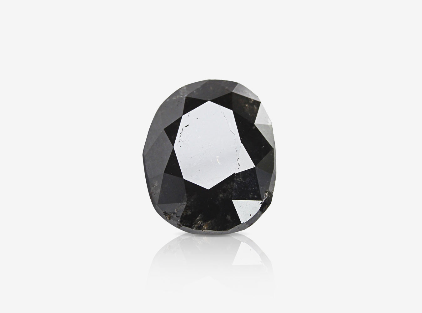 3.81 ct. Oval Fancy Black GIA