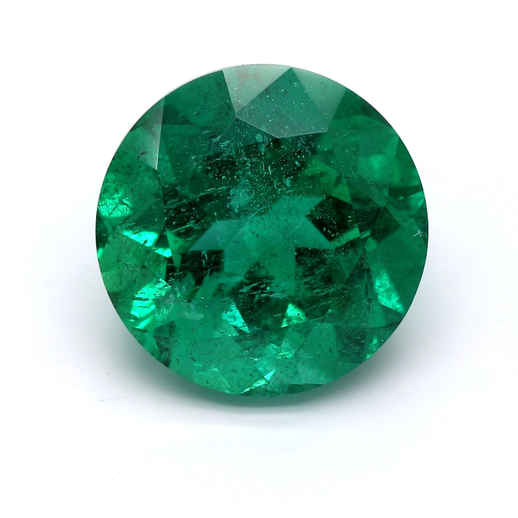 7.44 ct. Round Brilliant Emerald ICA Minor