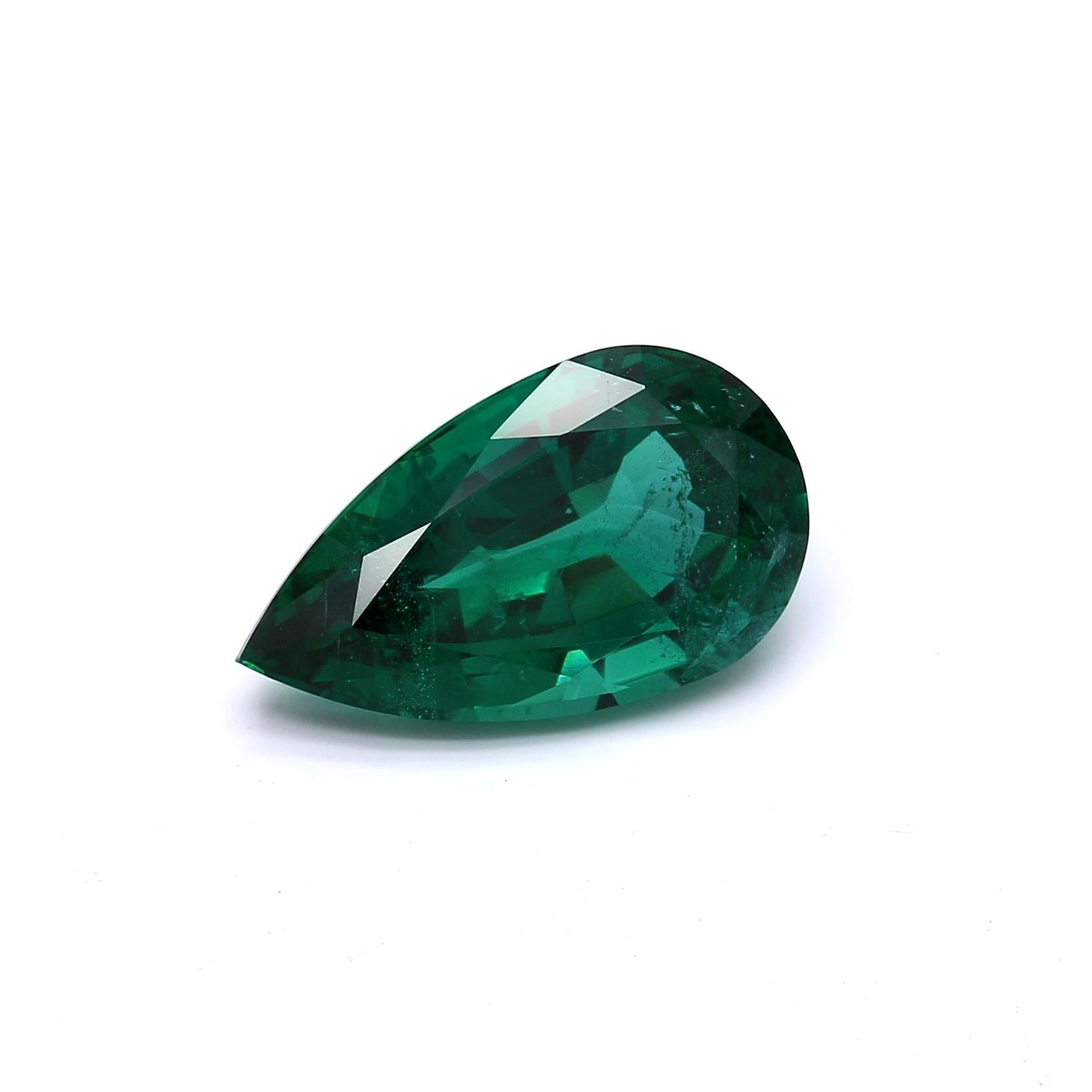 5.79 ct. Pear Shape Emerald AGL Minor