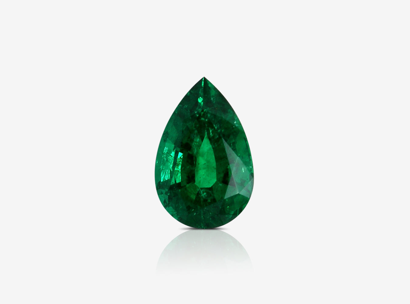 3.03 ct. Pear Shape Emerald ICA Minor