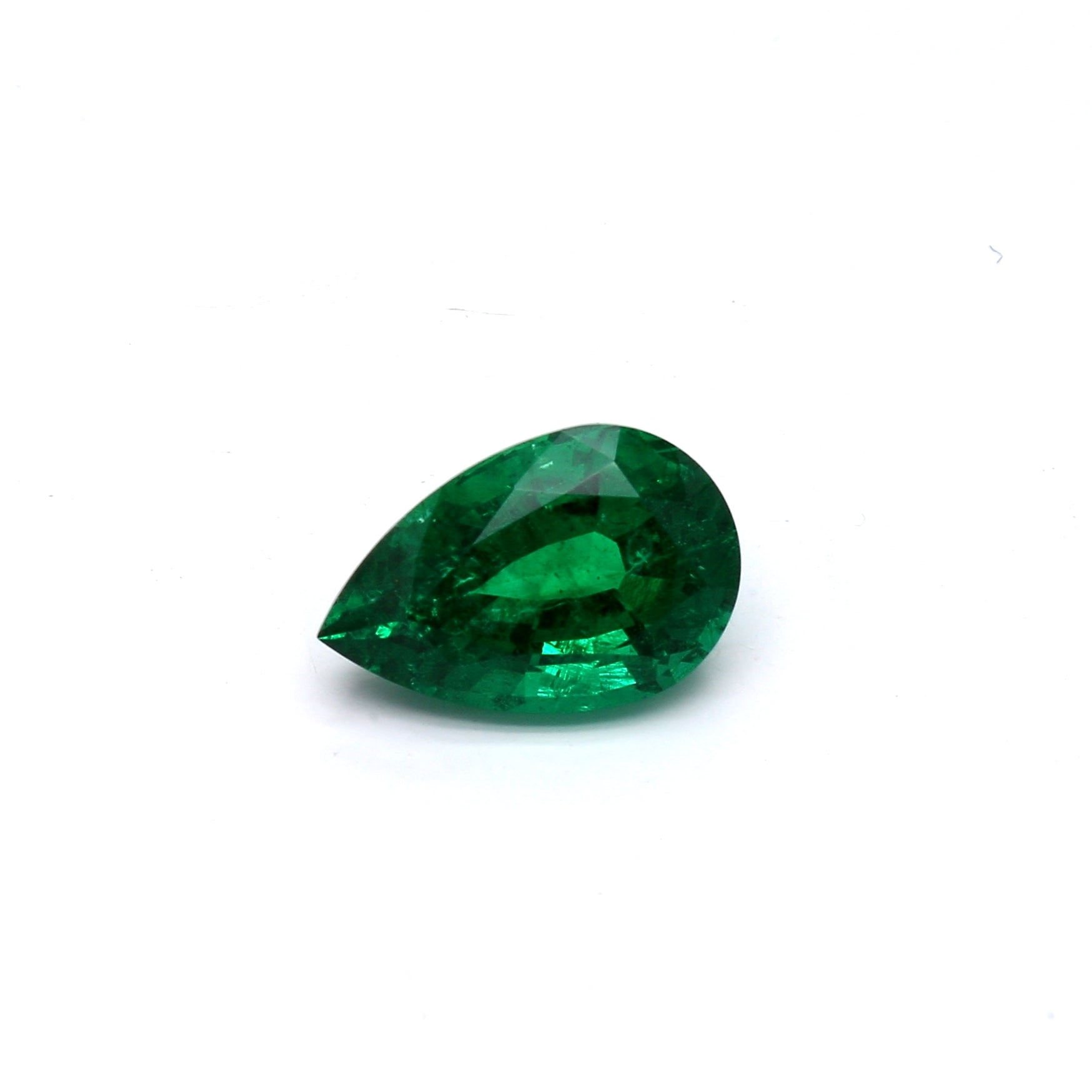 3.03 ct. Pear Shape Emerald ICA Minor