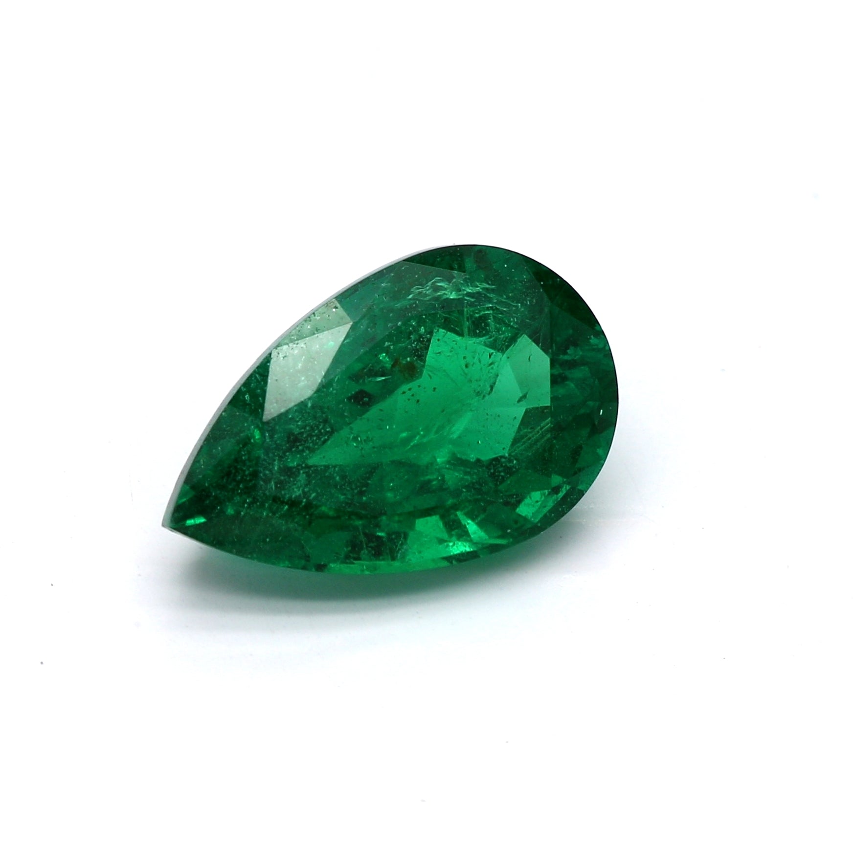 2.37 ct. Pear Shape Emerald ICA Minor