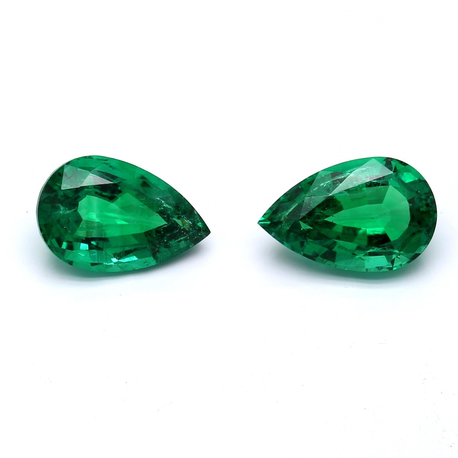 2.58 ct. Pear Shape Emerald ICA Minor