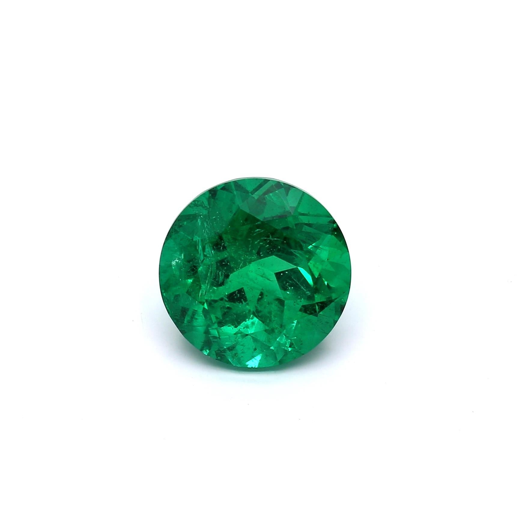 5.20 ct. Round Brilliant Emerald AGL Minor