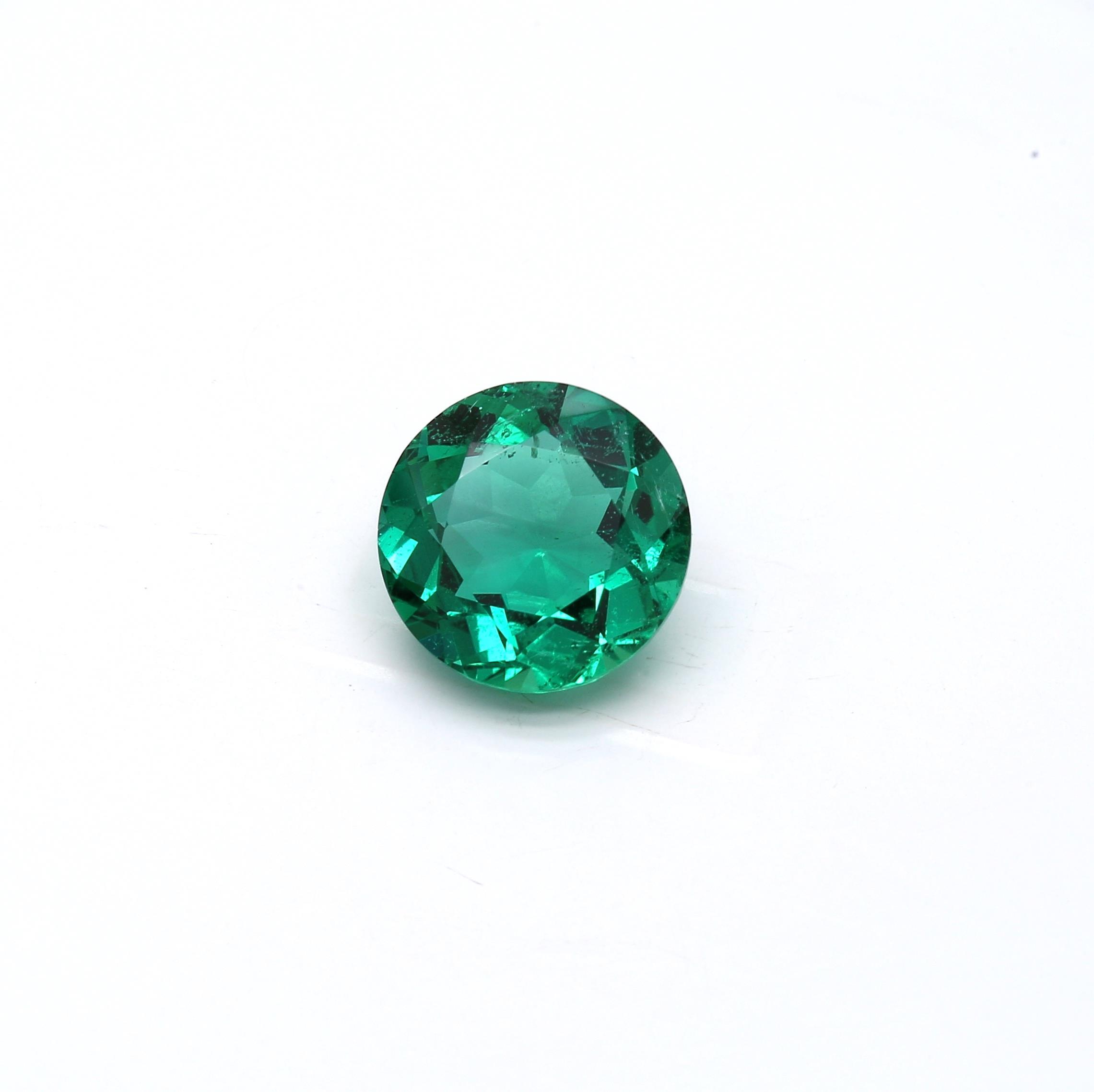 3.65 ct. Round Brilliant Emerald AGL No Oil