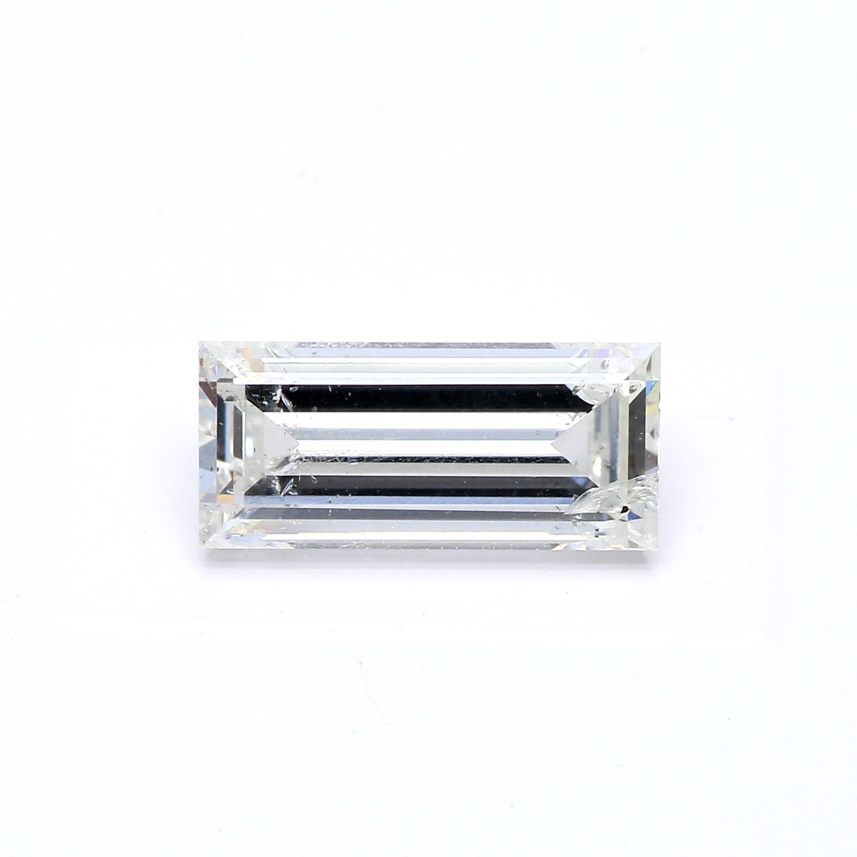 2.03 ct. Baguette Diamond F I1 None GIA