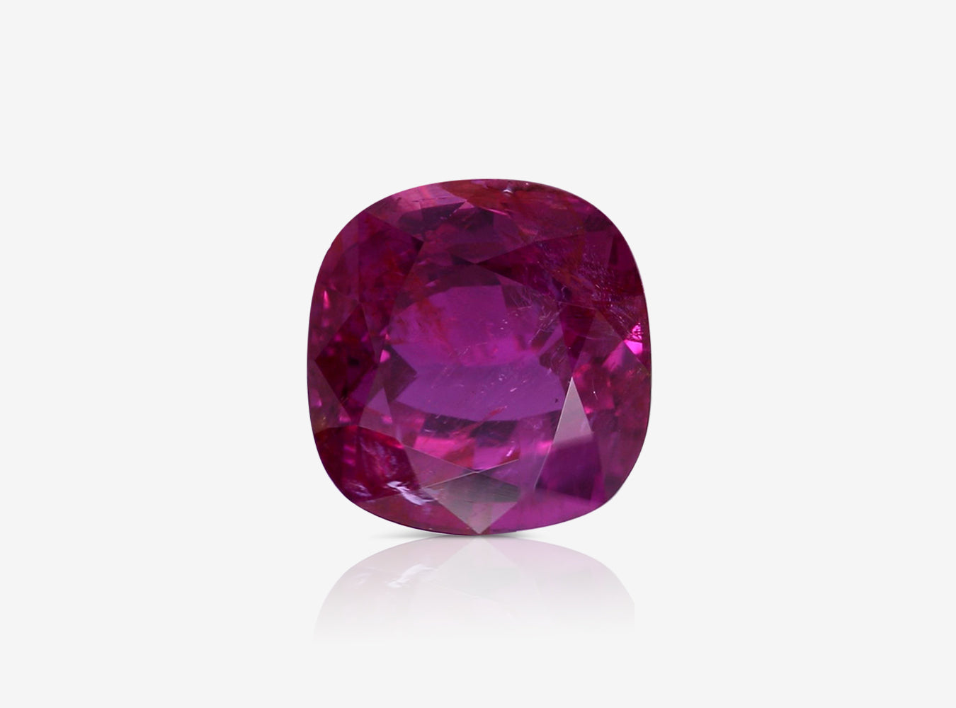 4.35 ct. Cushion Ruby O GRS No Heat