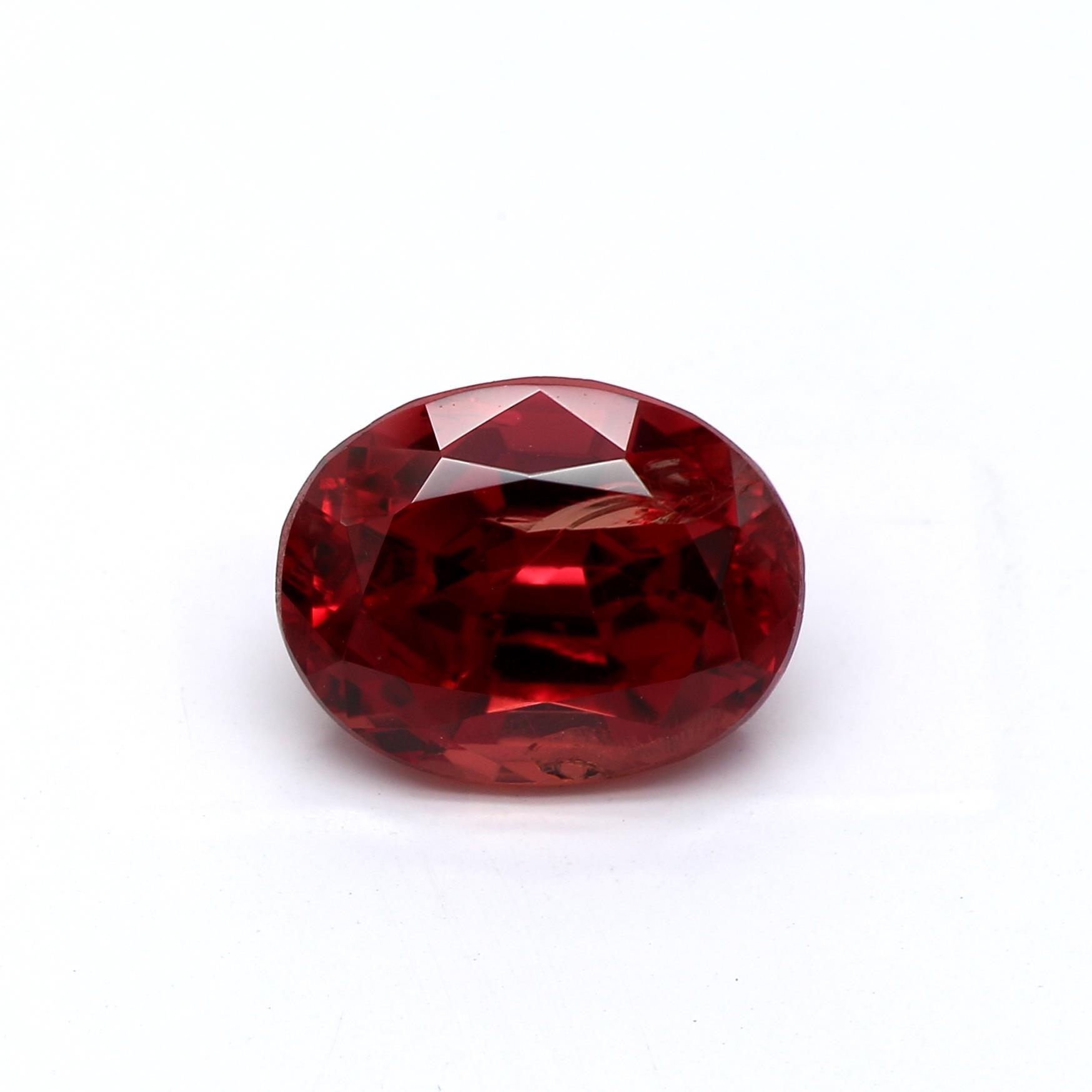 3.43 ct. Oval Ruby O GRS No Heat