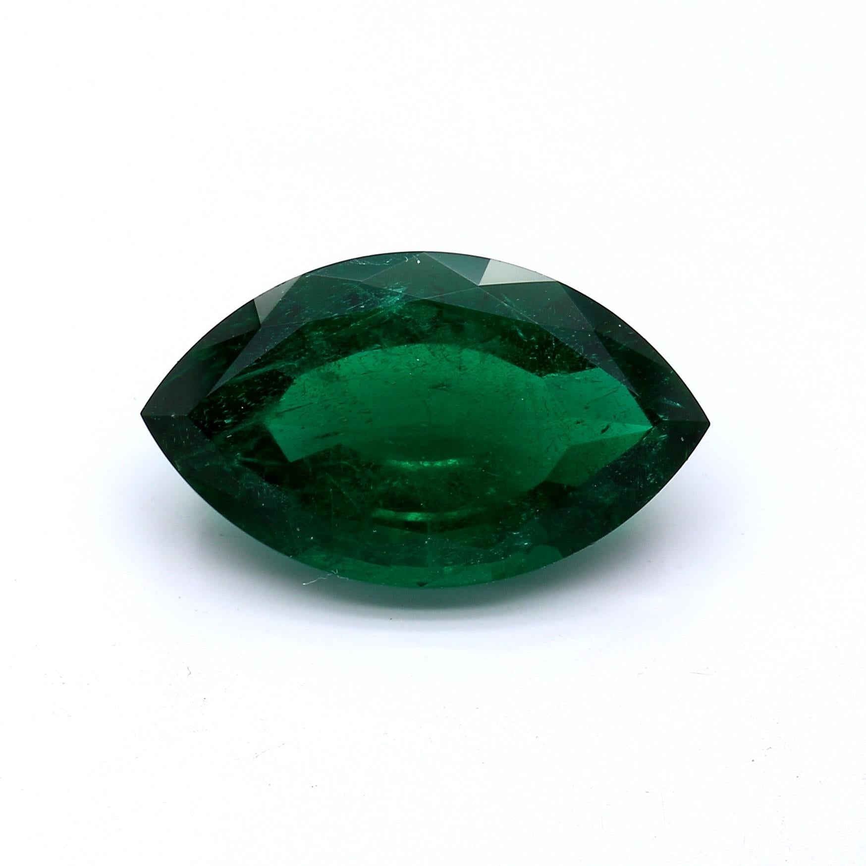 8.57 ct. Marquise Emerald GRS Minor