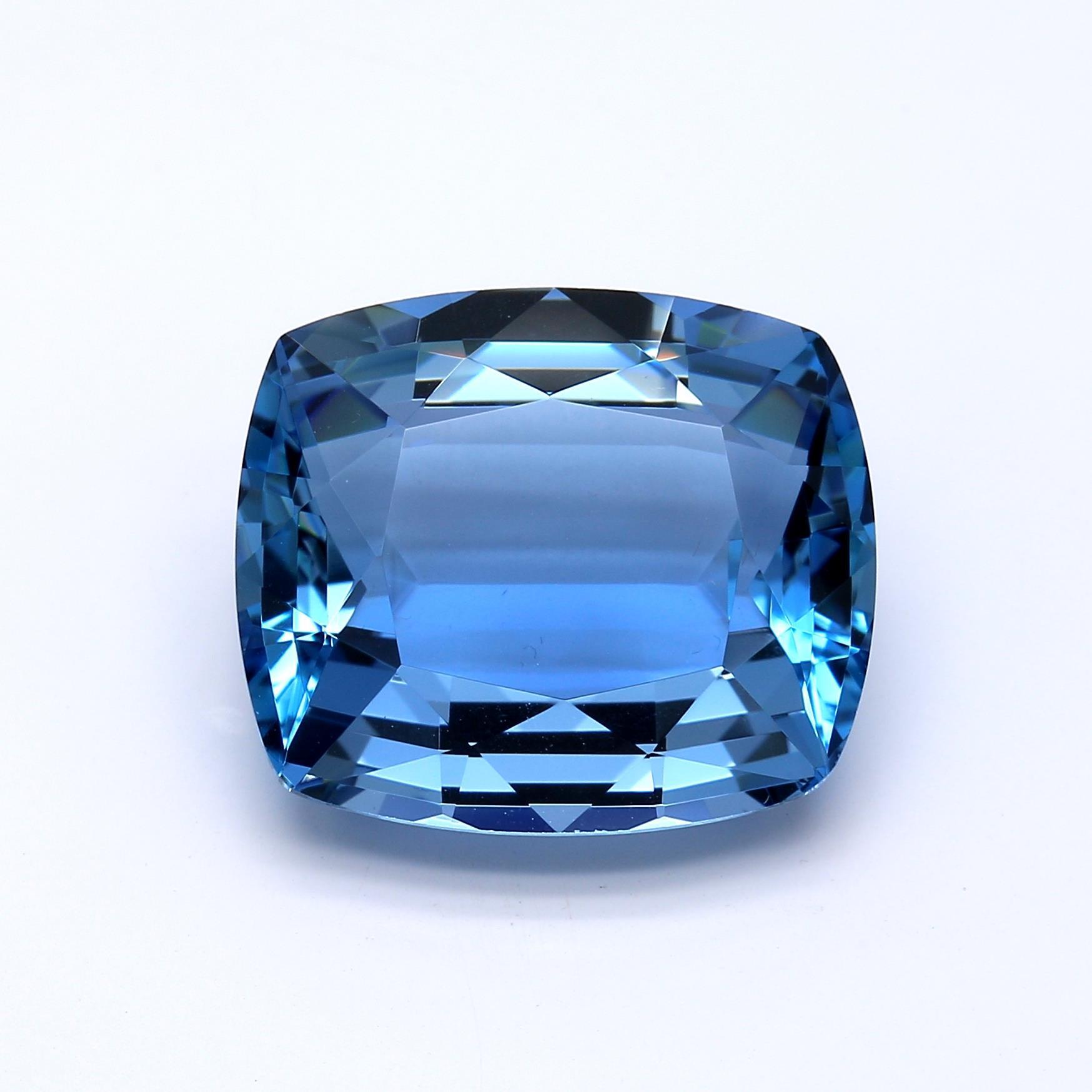 15.42 ct. Cushion Aquamarine GRS No Heat