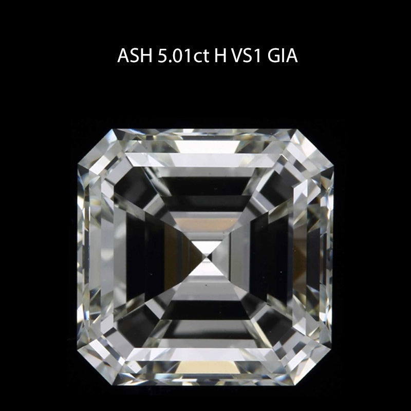 5.01 ct. Asscher Diamond H VS1 None GIA