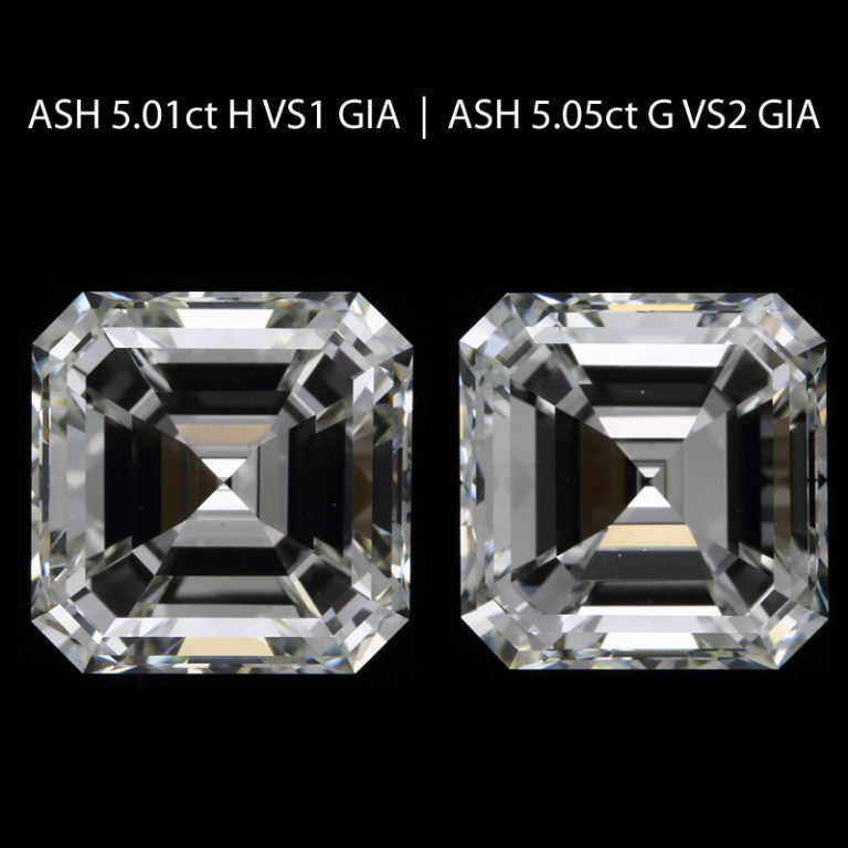 5.01 ct. Asscher Diamond H VS1 None GIA