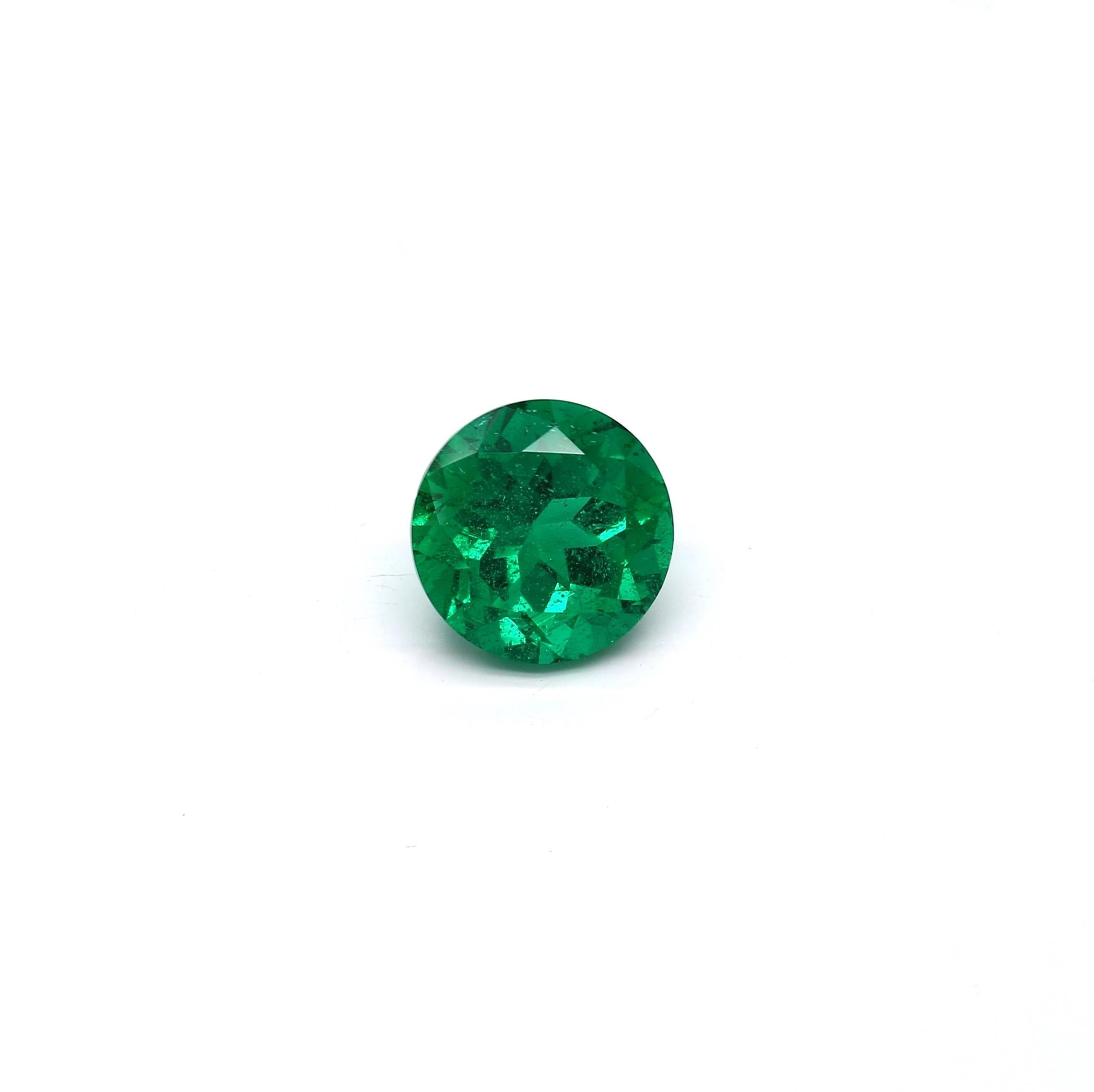 2.66 ct. Round Brilliant Emerald AGL Minor