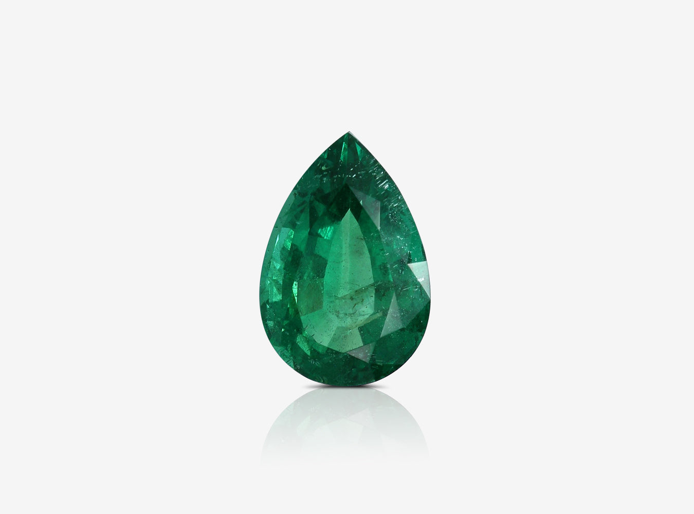 3.91 ct. Pear Shape Emerald ICA Minor