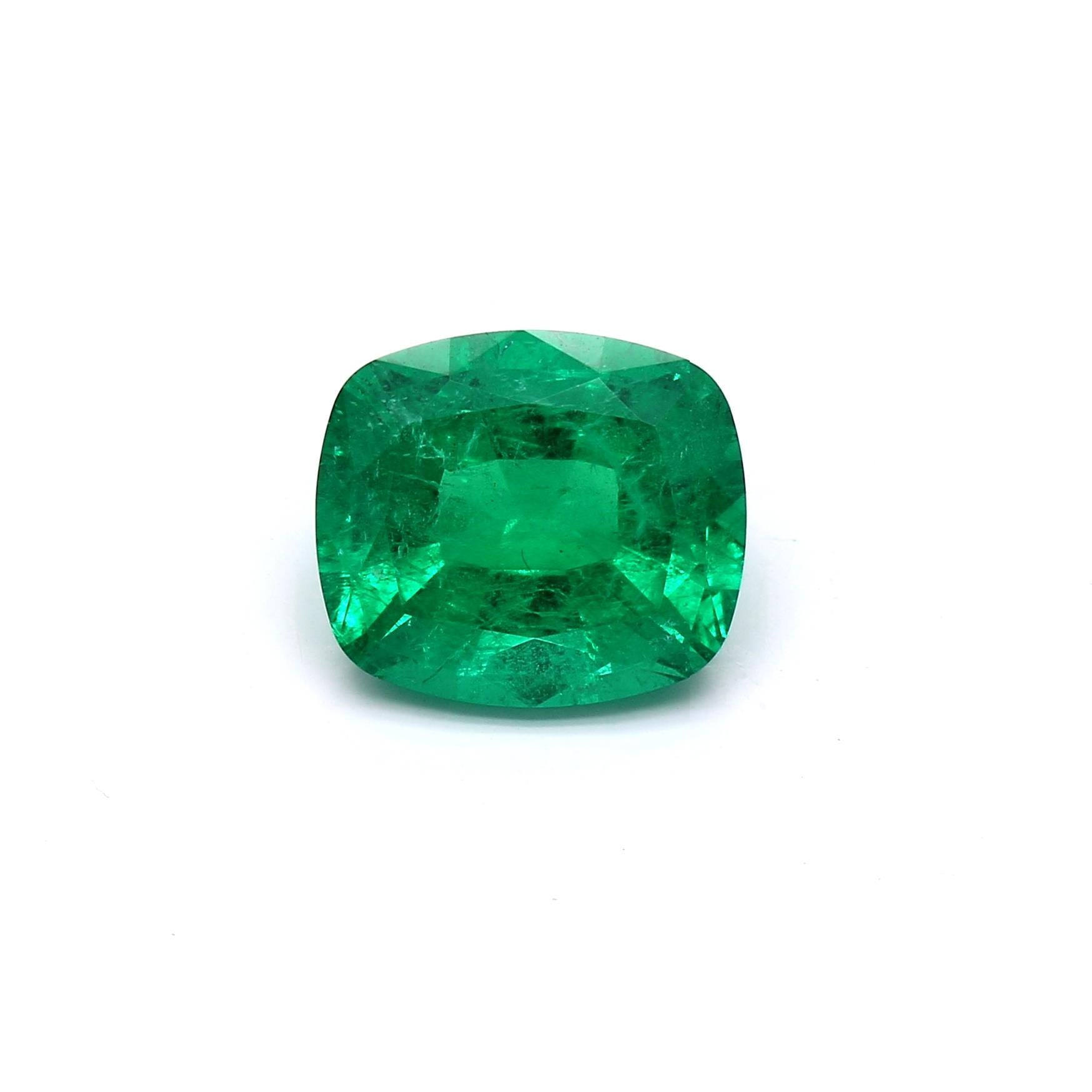 5.43 ct. Cushion Emerald ICA Minor