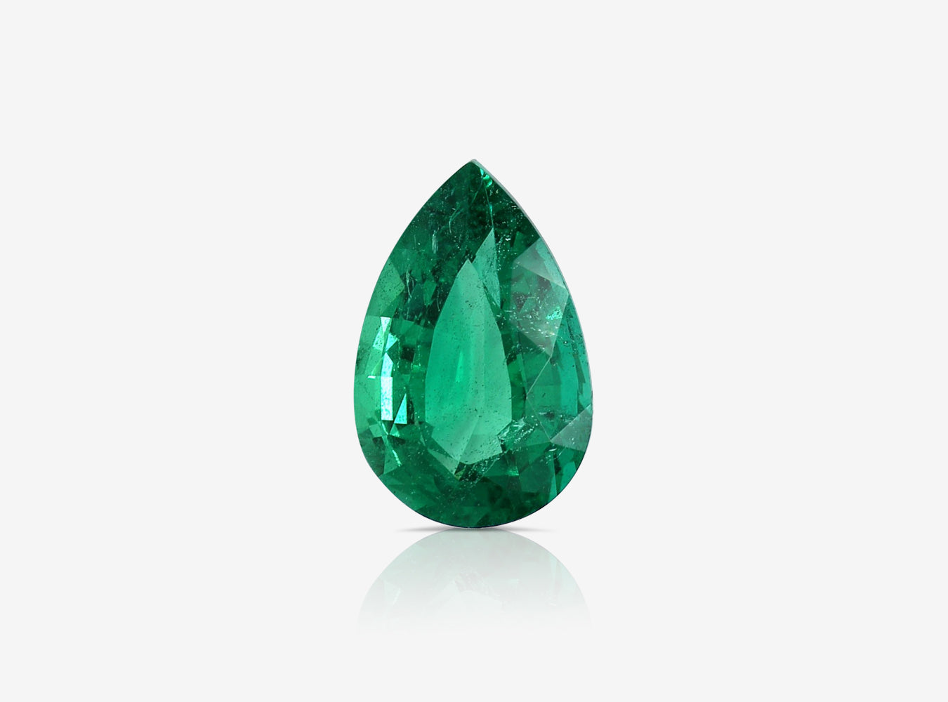 2.27 ct. Pear Shape Emerald ICA Insignificant