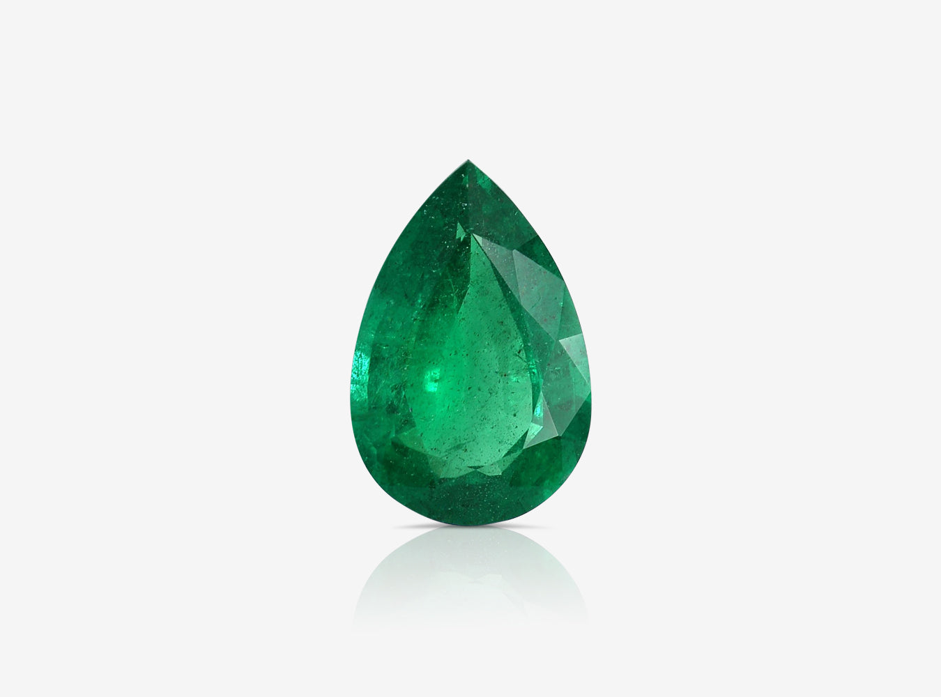 2.91 ct. Pear Shape Emerald ICA Minor