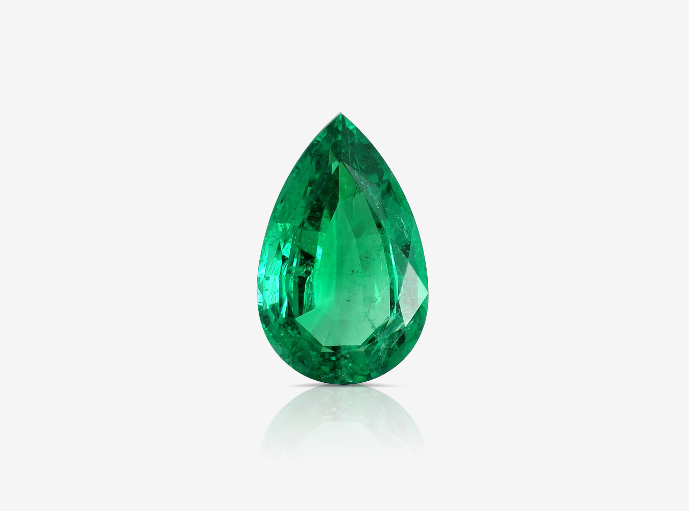 3.51 ct. Pear Shape Emerald ICA Minor