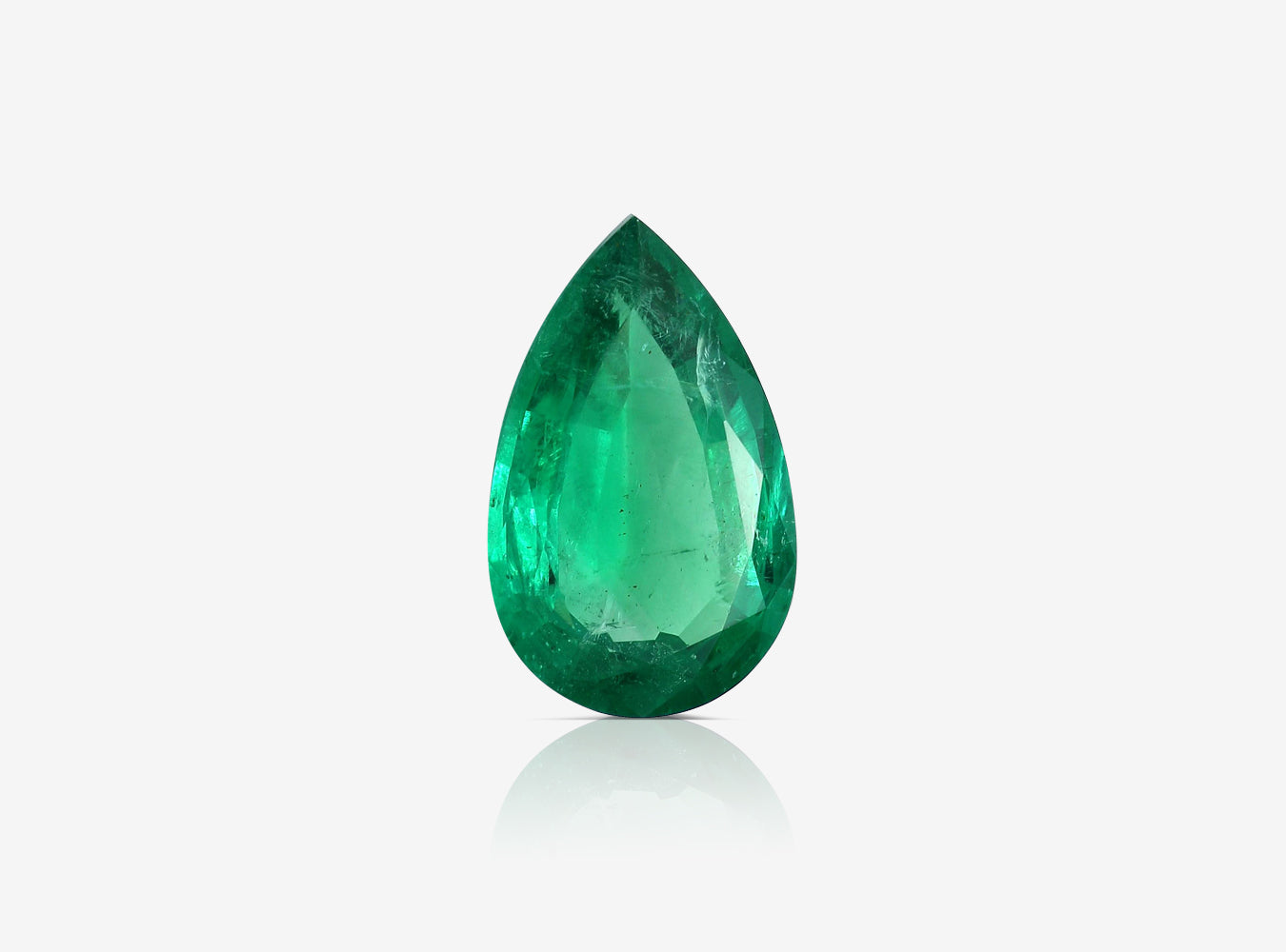 3.55 ct. Pear Shape Emerald ICA Minor