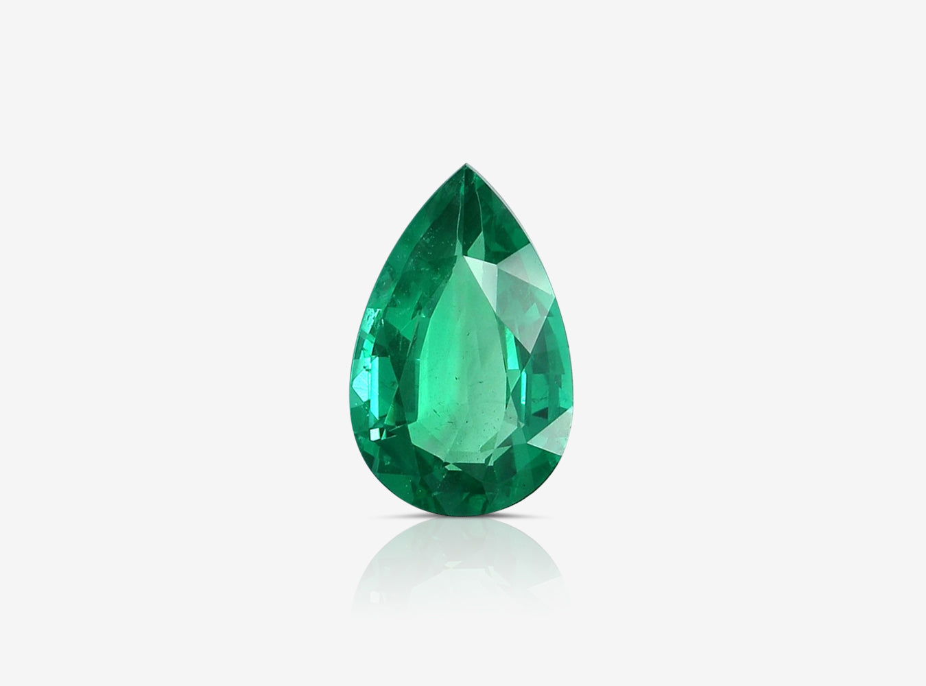 3.68 ct. Pear Shape Emerald ICA Insignificant