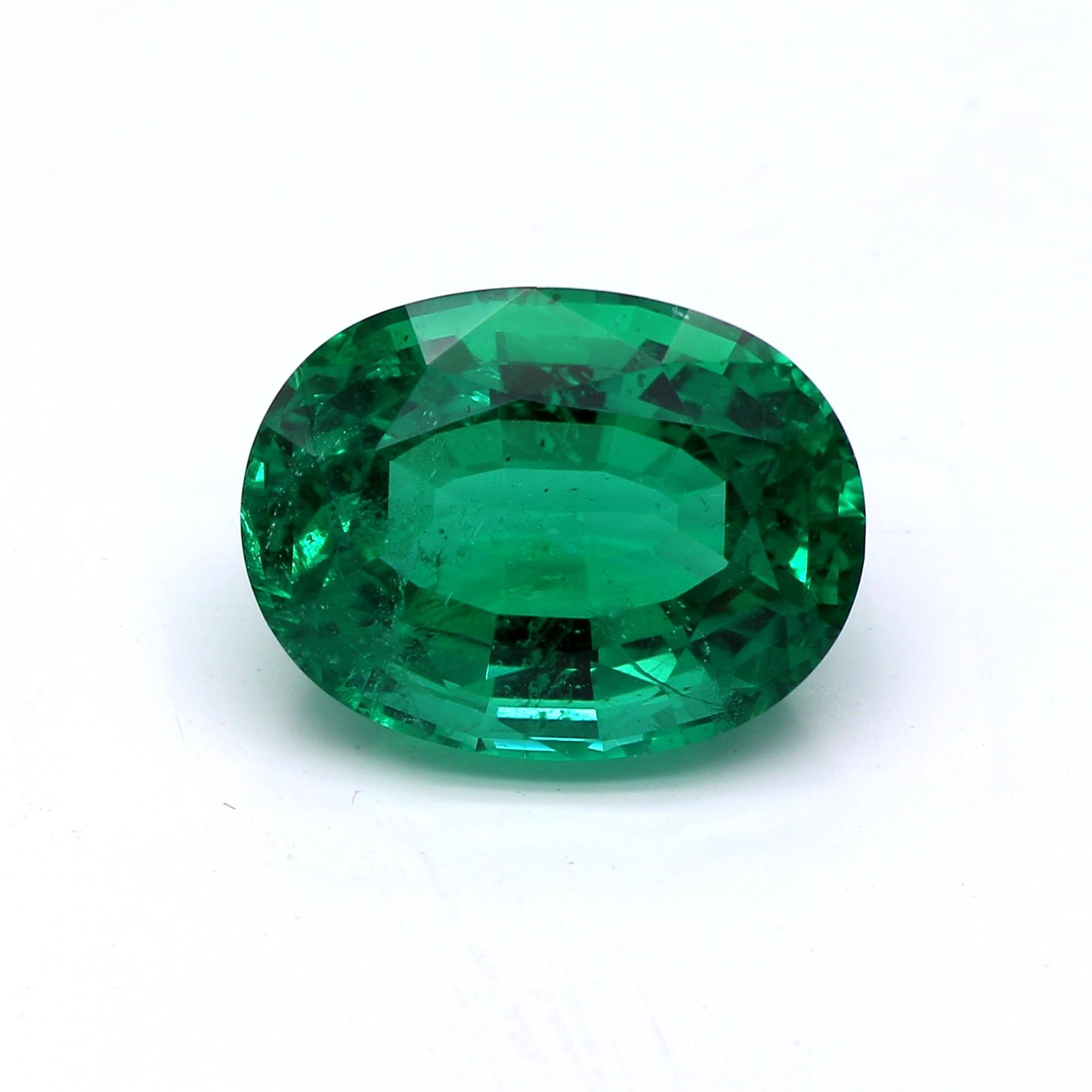 3.96 ct. Oval Emerald GRS Minor