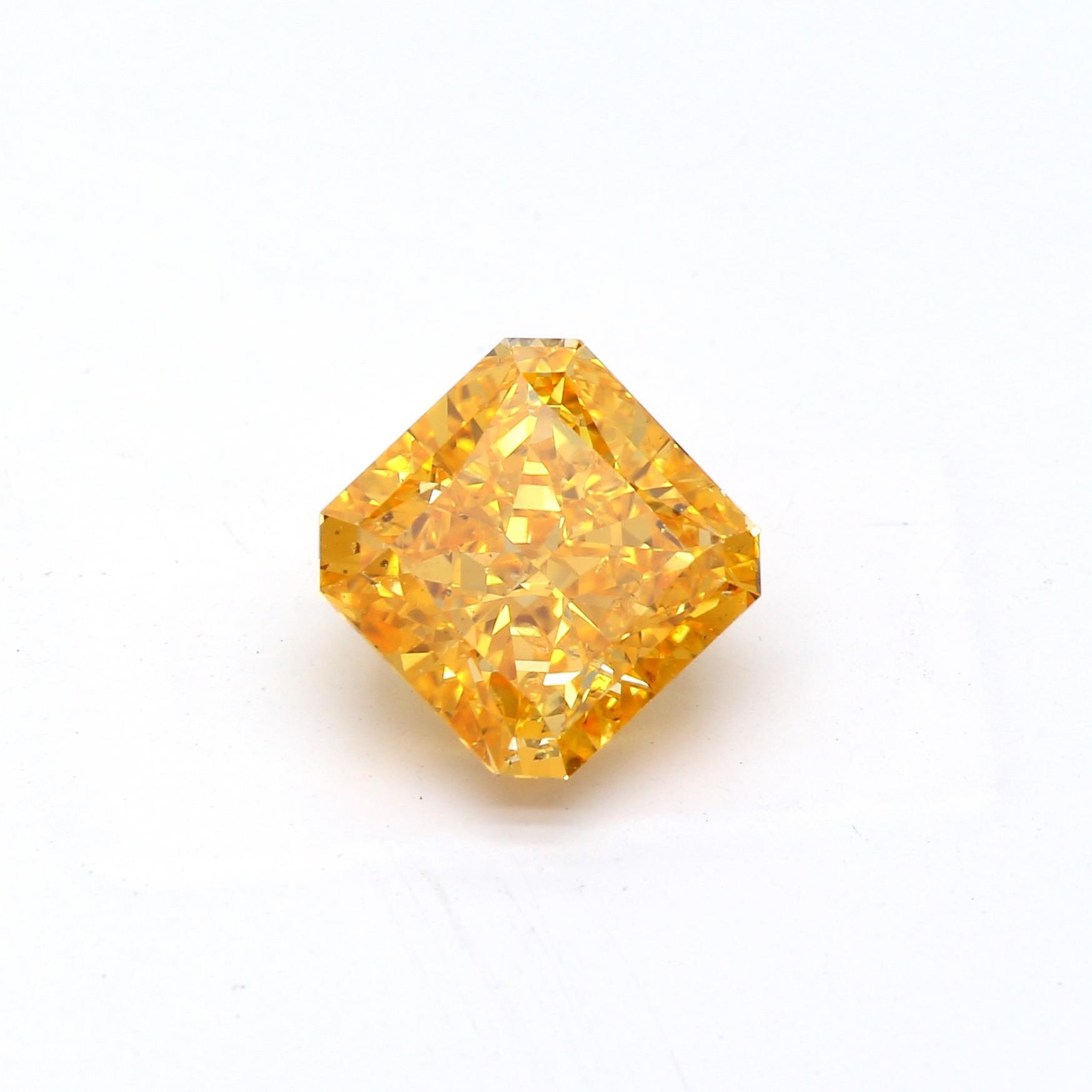 2.02 ct. Radiant Vivid Yellow Orange SI2 SY GIA