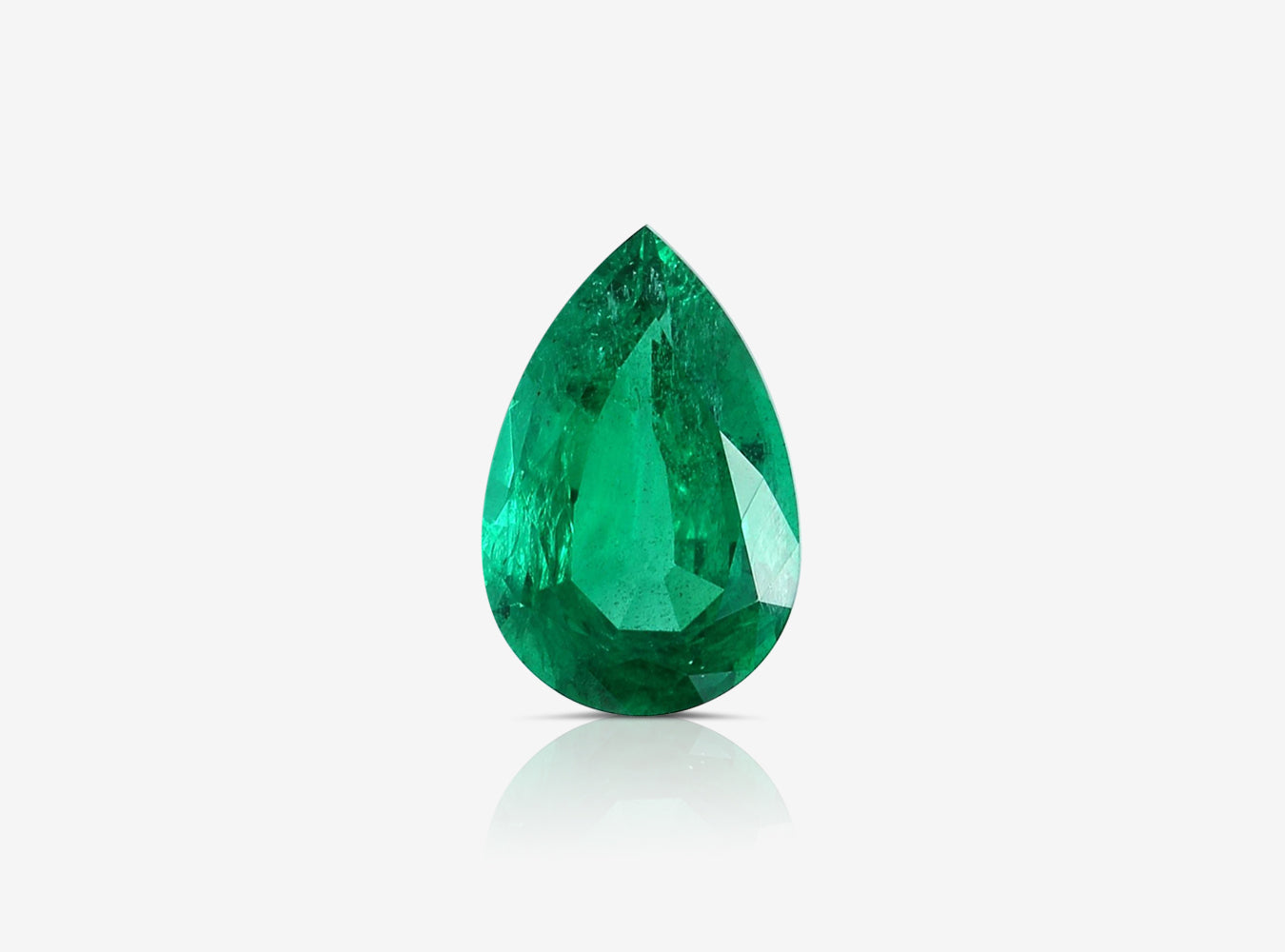 4.79 ct. Pear Shape Emerald ICA Minor