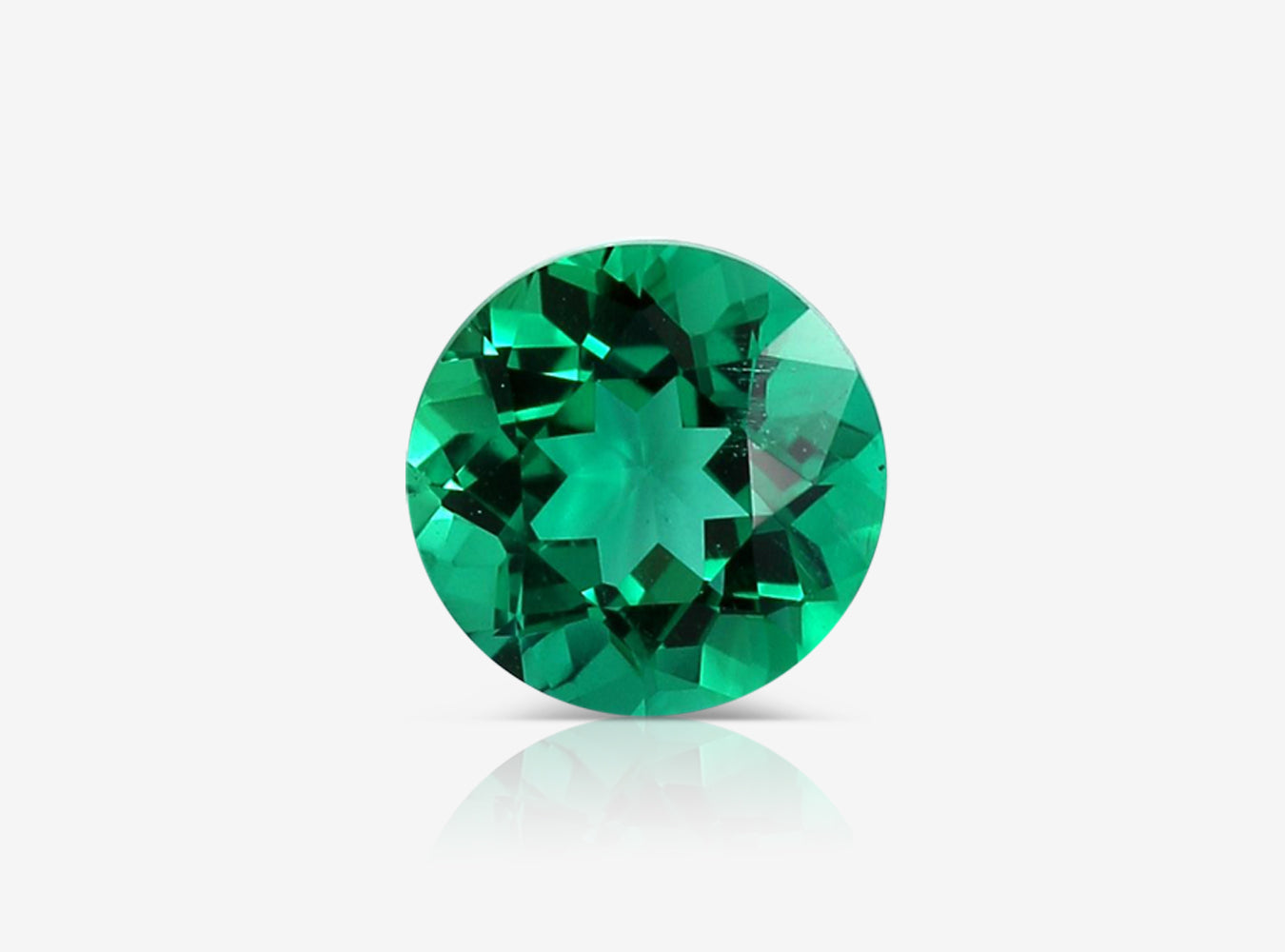 0.84 ct. Round Brilliant Emerald ICA Minor