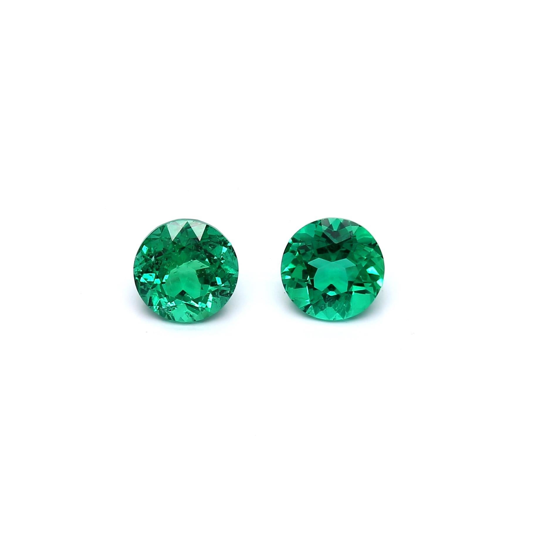 0.98 ct. Round Brilliant Emerald ICA Insignificant to Minor