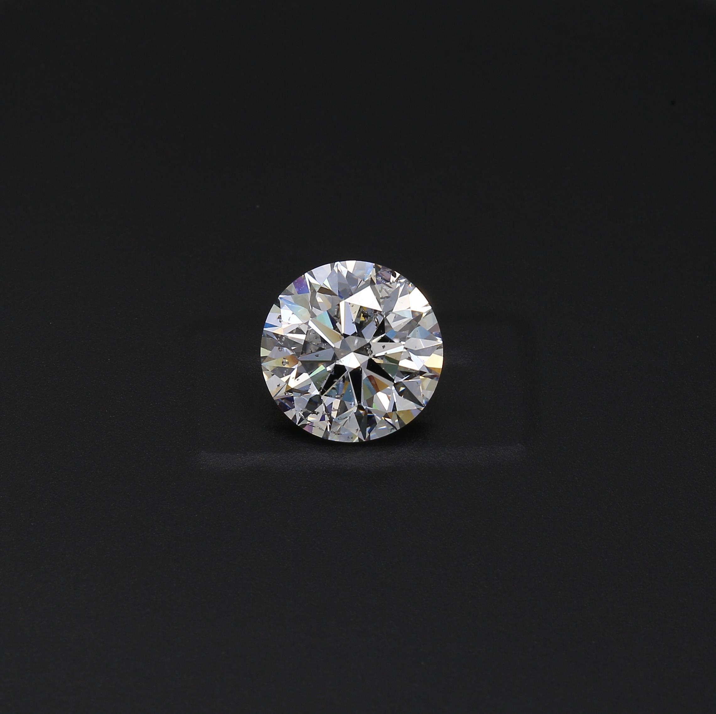 3.01 ct. Round Brilliant Diamond D SI2 EX None GIA