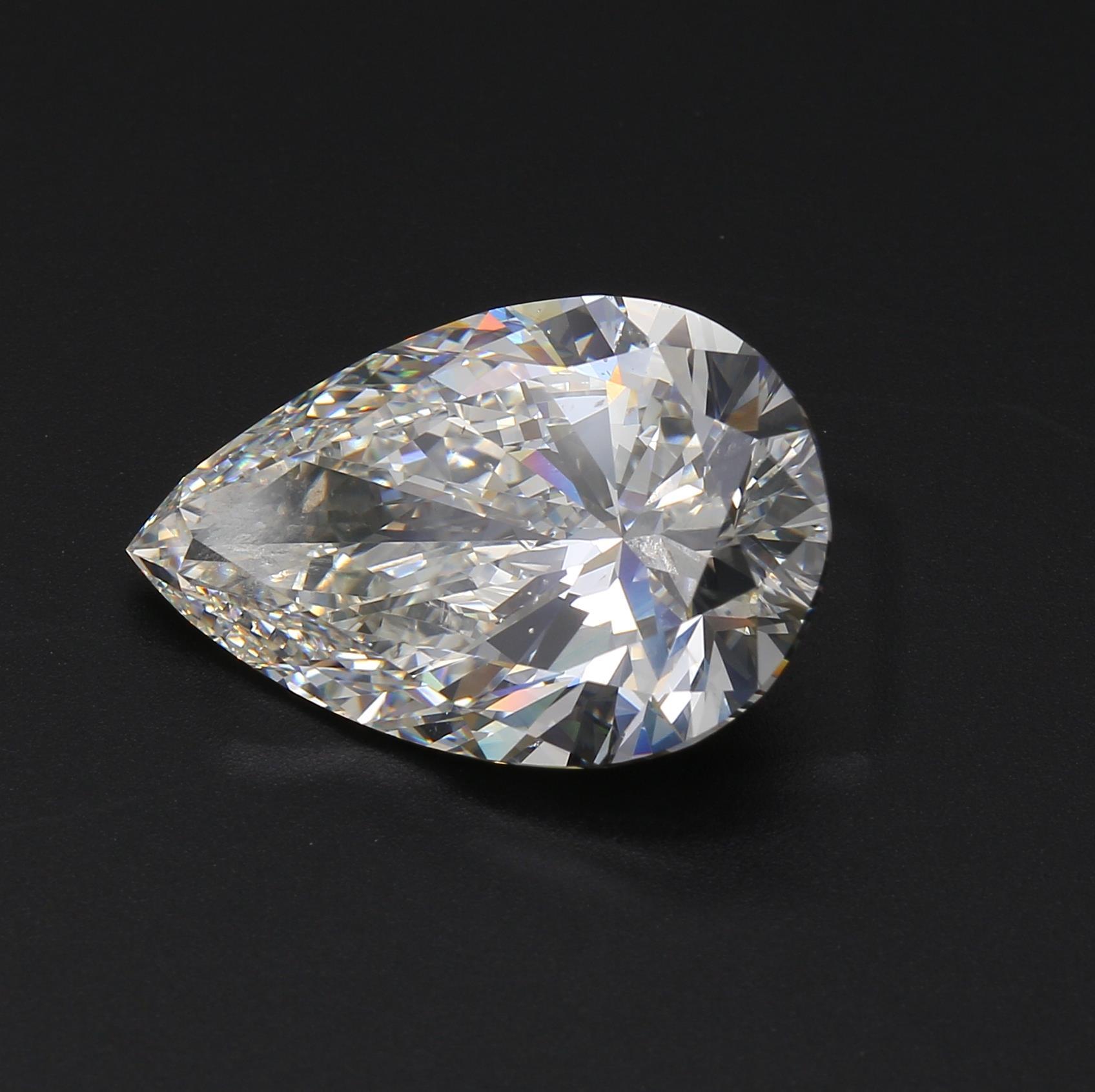 10.02 ct. Pear Shape Diamond I SI1 None GIA