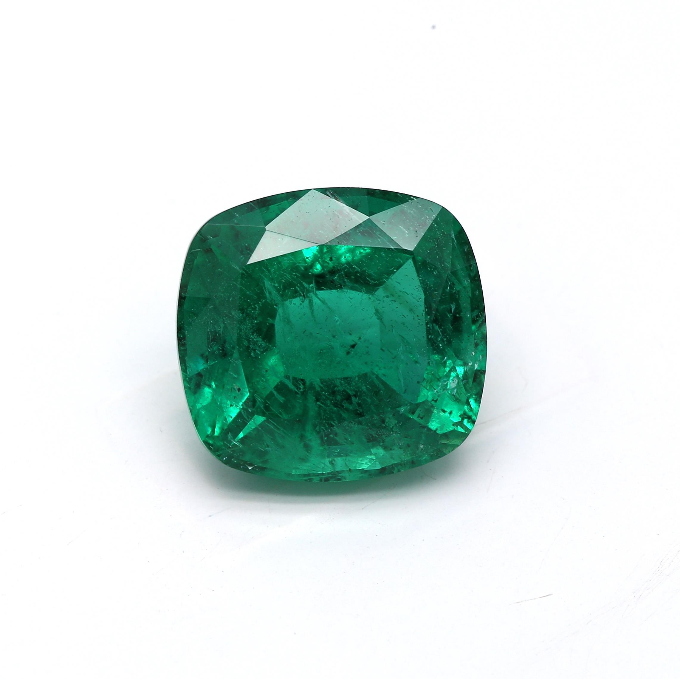 5.38 ct. Cushion Emerald GRS Minor