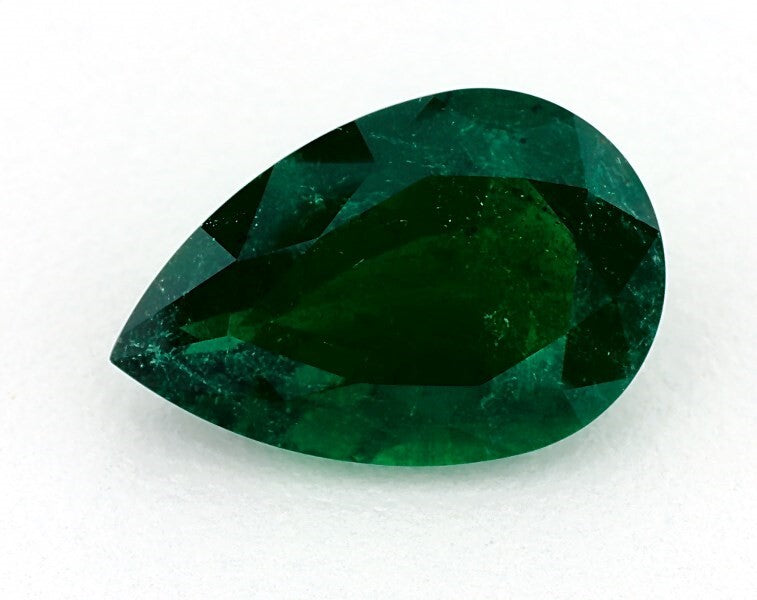 3.44 ct. Pear Shape Emerald AGL Minor