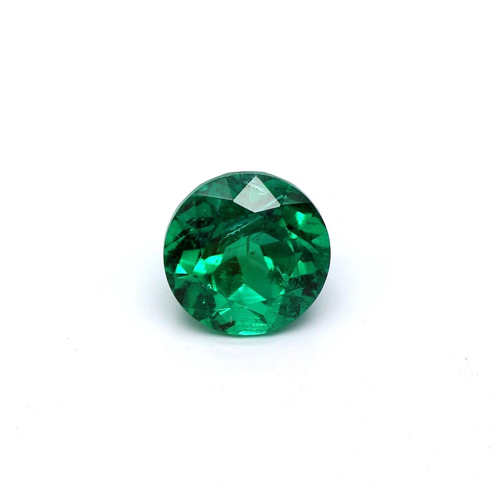 1.25 ct. Round Brilliant Emerald AGL Minor