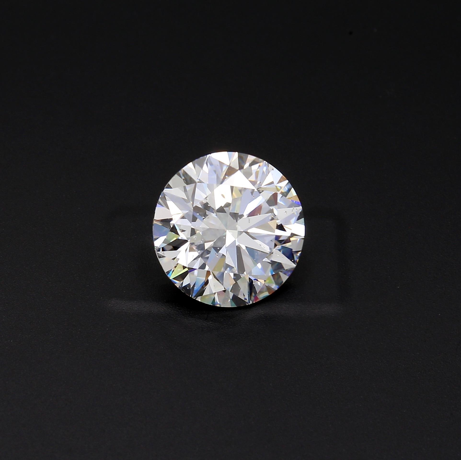 5.43 ct. Round Brilliant Diamond D SI2 EX None GIA