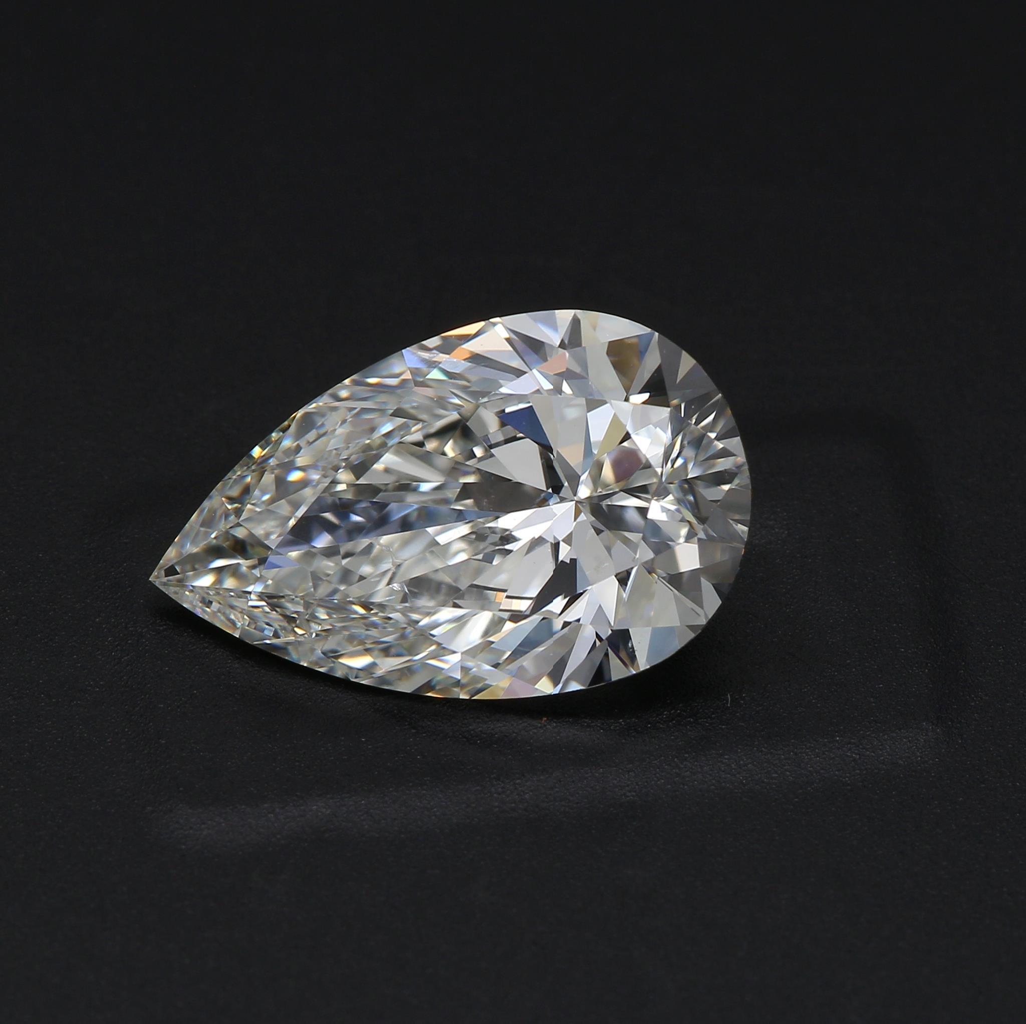 3.01 ct. Pear Shape Diamond I SI1 None GIA