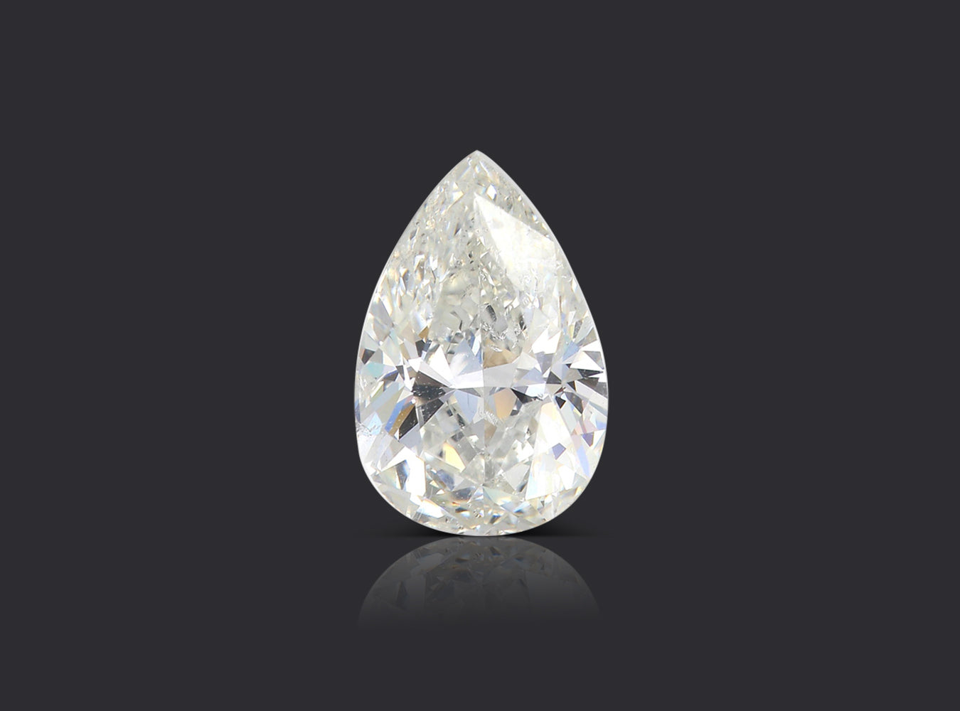 4.01 ct. Pear Shape Diamond J SI2 None GIA