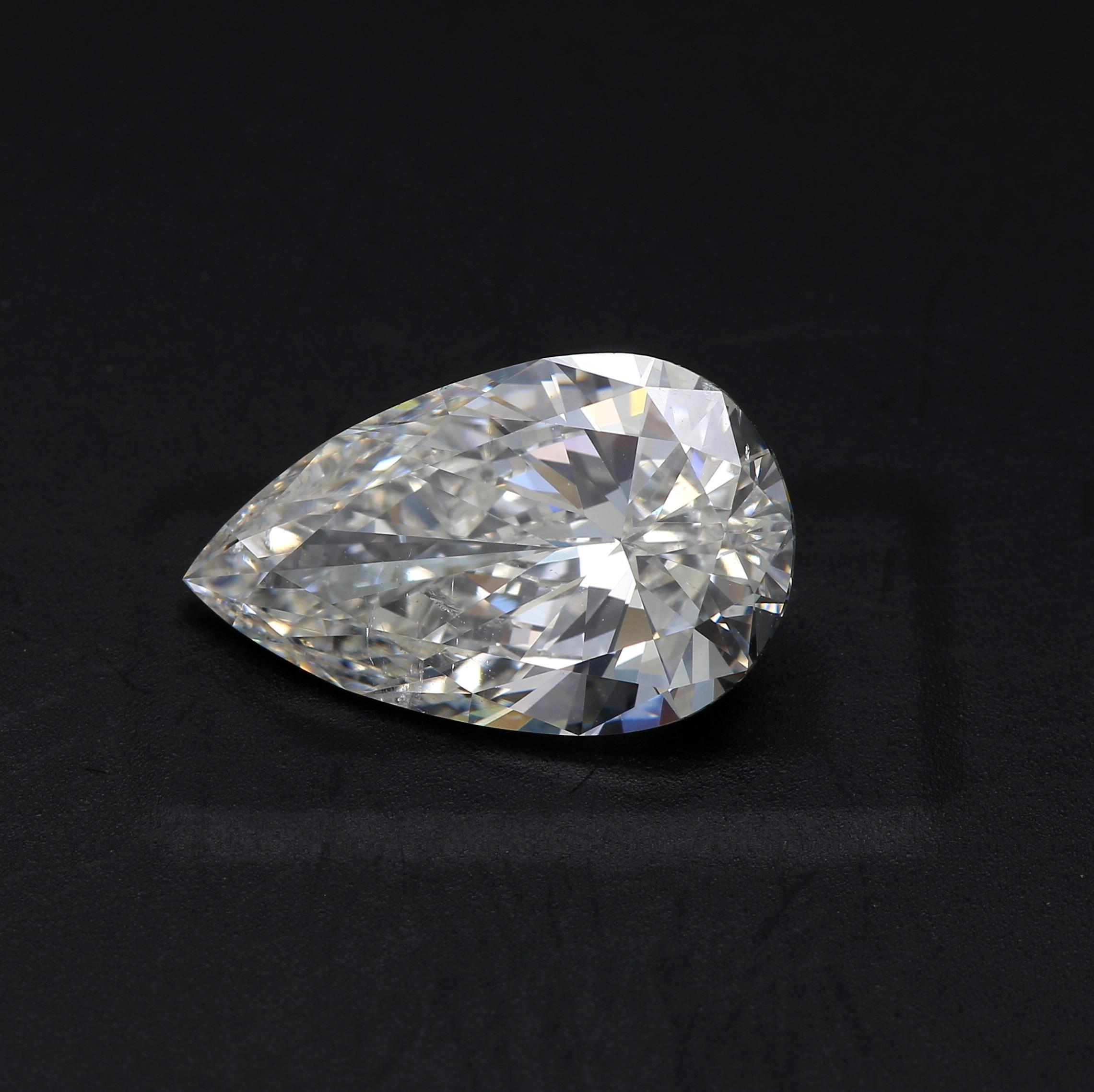 3.31 ct. Pear Shape Diamond I SI1 Faint GIA