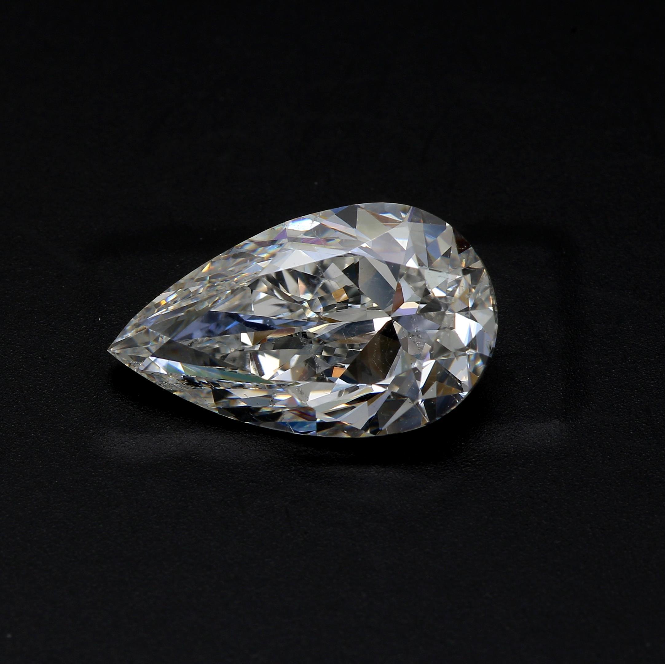 4.01 ct. Pear Shape Diamond G SI2 None GIA