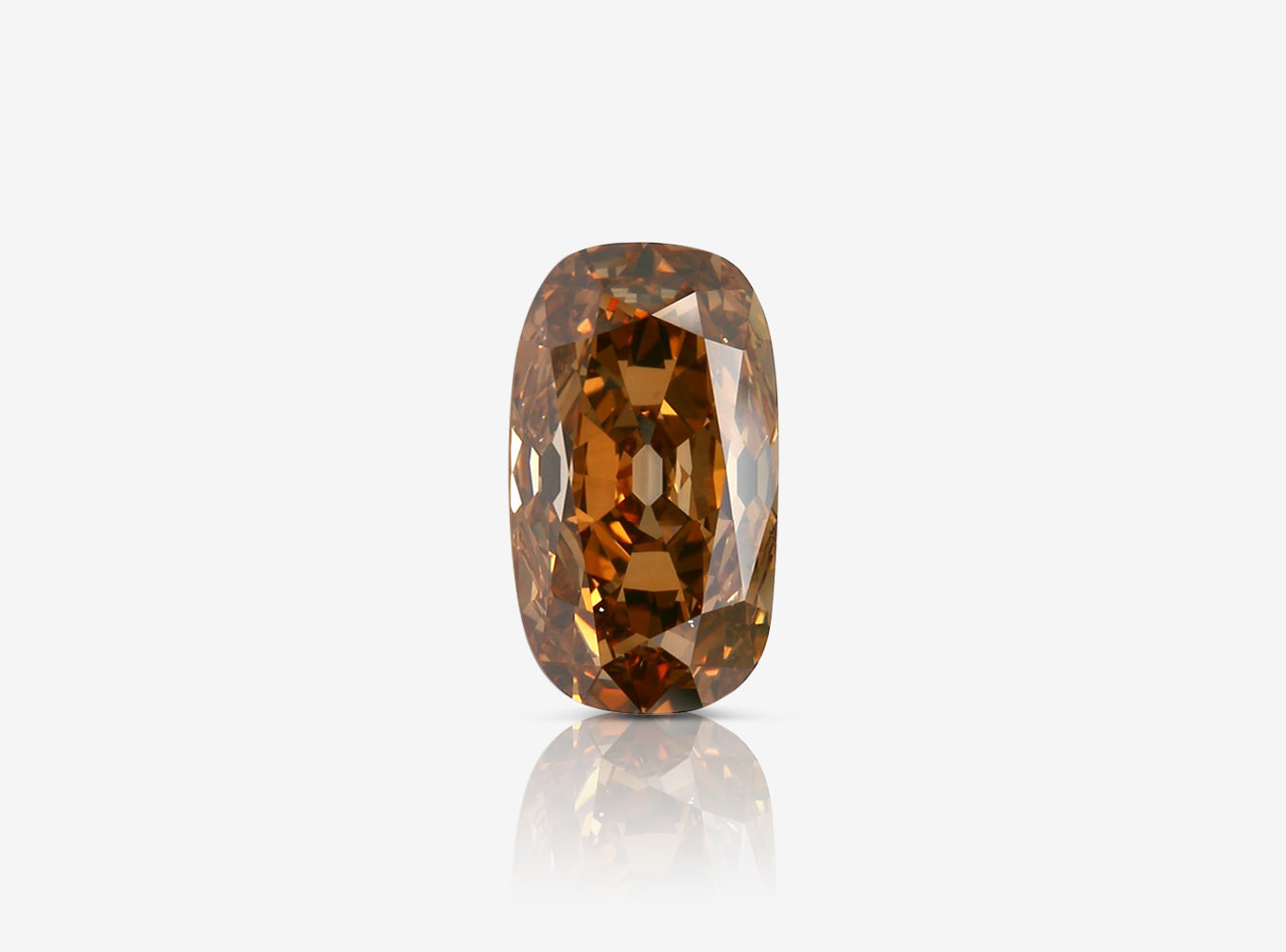 7.05 ct. Cushion Fancy Deep Brown Orange VS2 Faint GIA