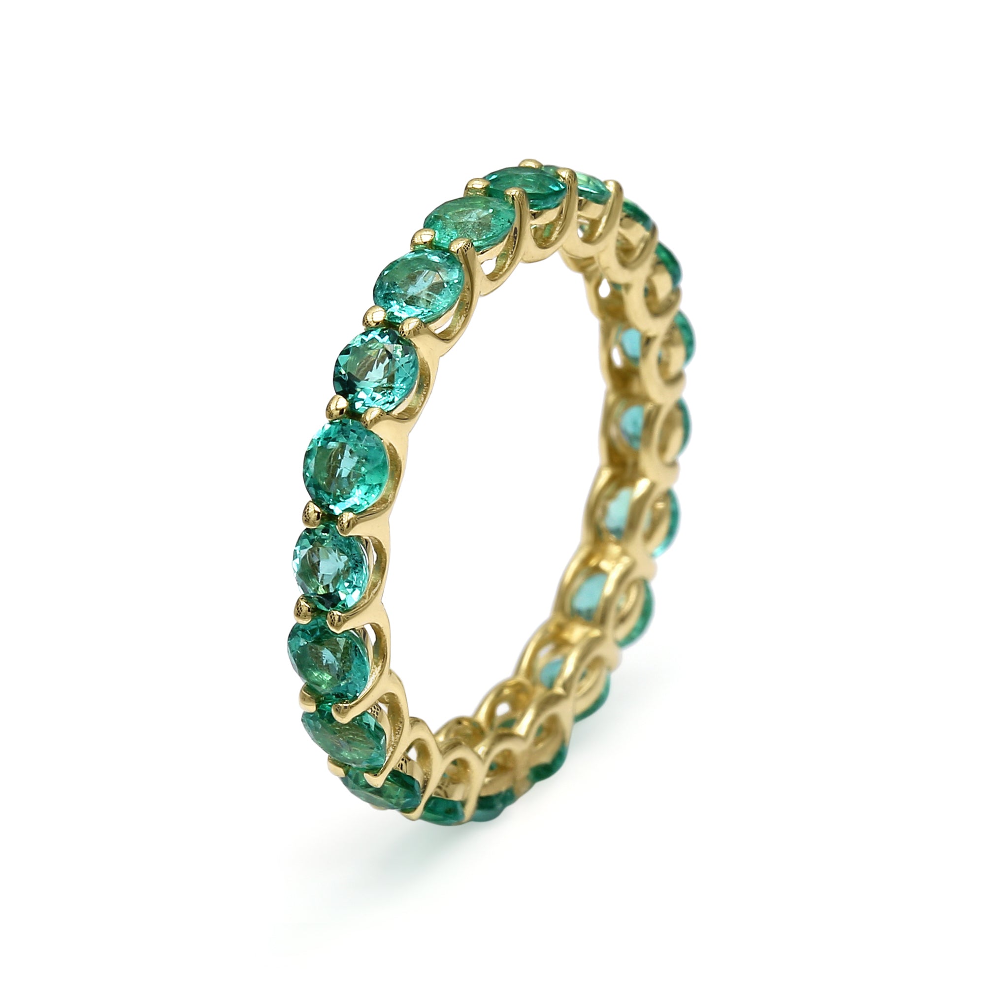 Round Emerald Eternity Ring - 2.01ct TW