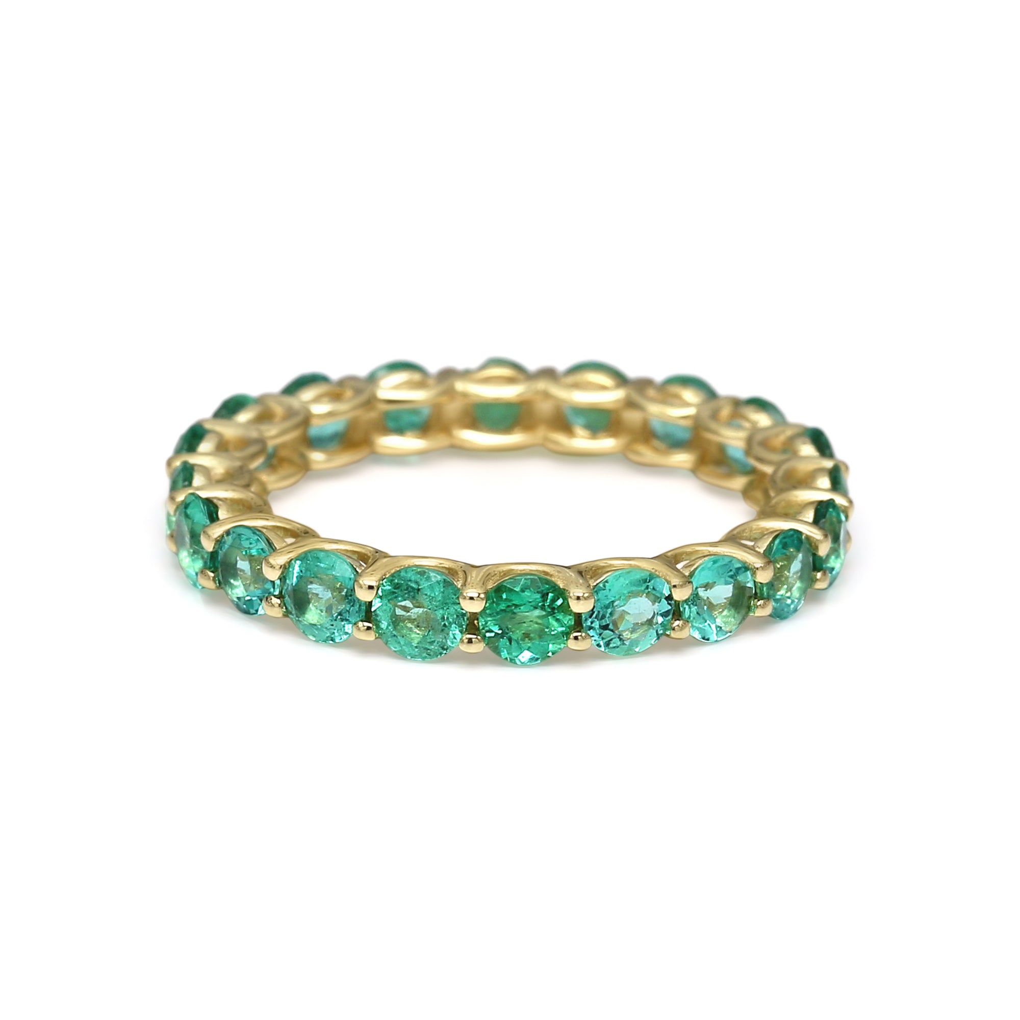 Round Emerald Eternity Ring - 2.01ct TW