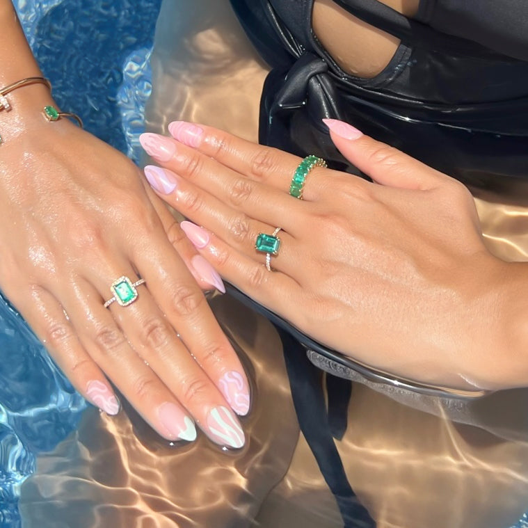 Emerald Solitaire Ring - Eshli