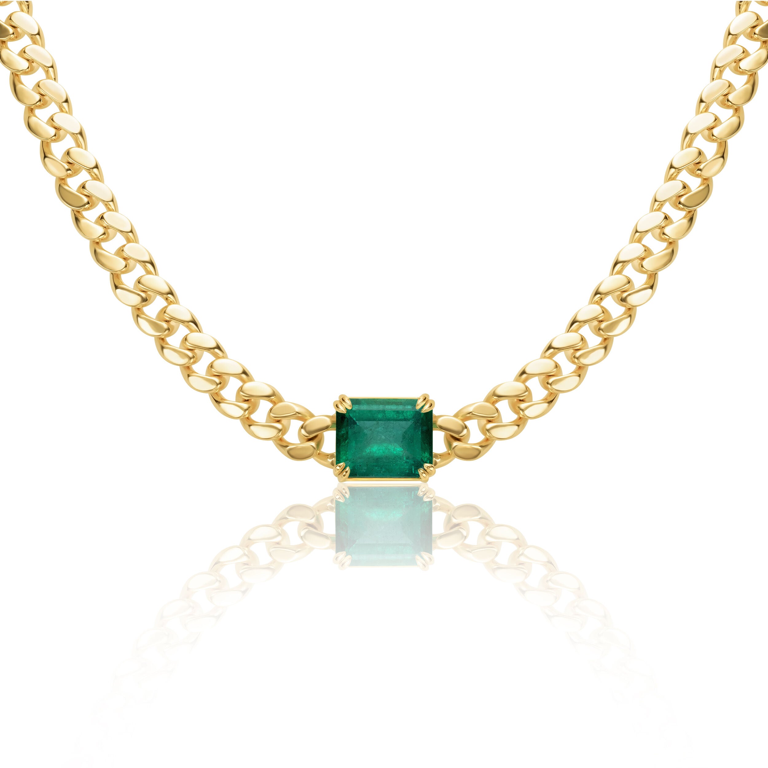 Emerald Cuban Choker - 4.48ct TW - 34 Grams