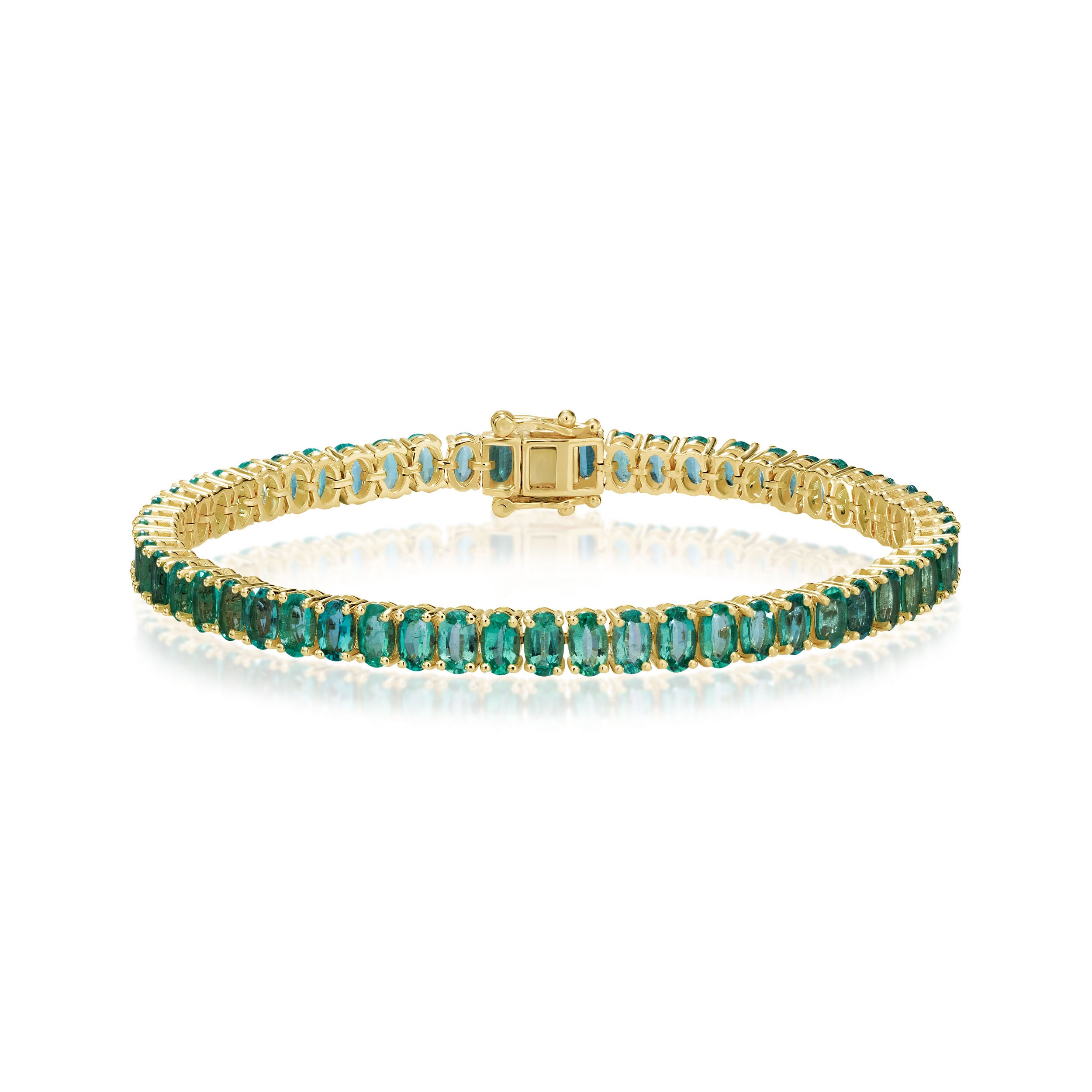 Oval-Cut Emerald Tennis Bracelet - 11.42ct TW