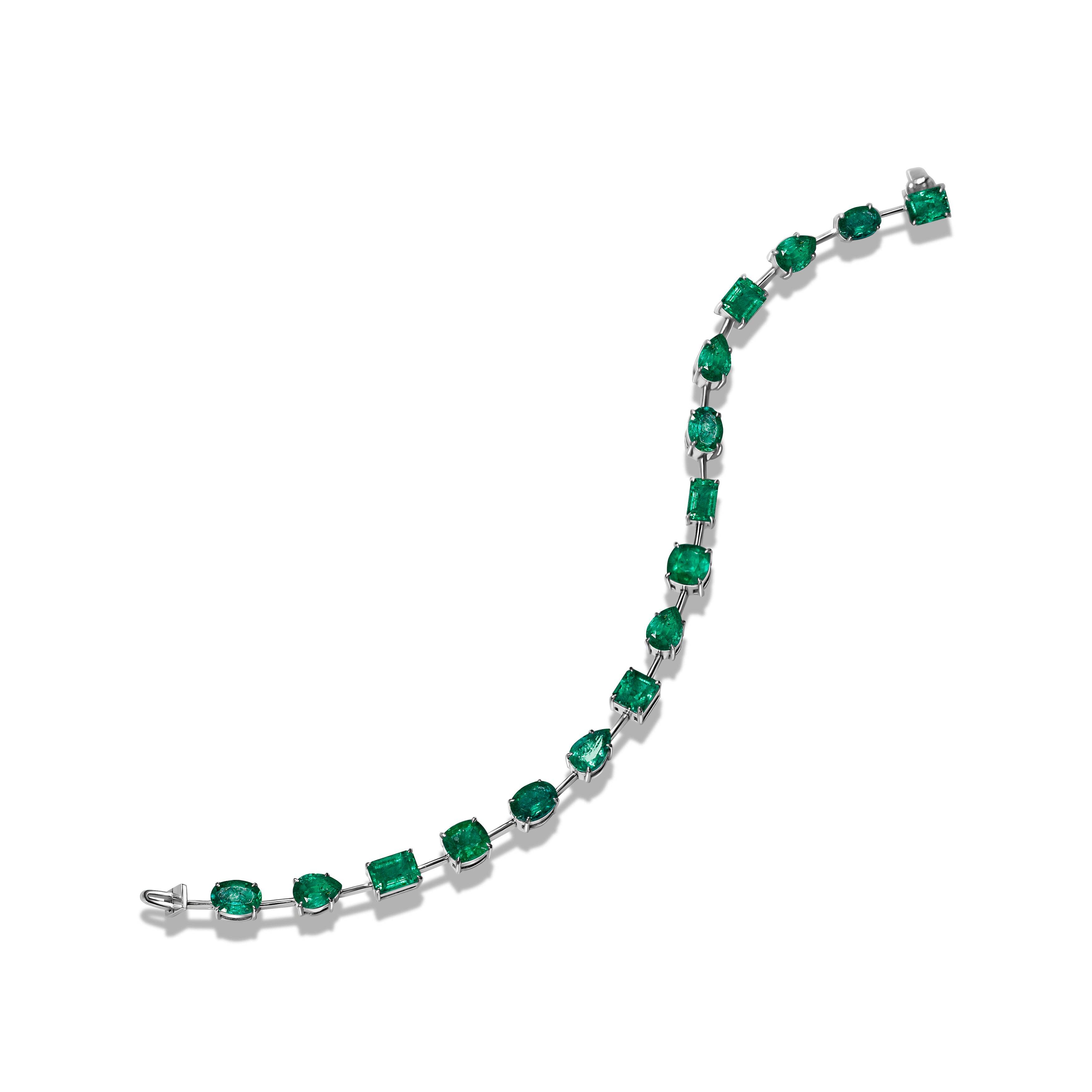 Mix Shape Emerald Bracelet - 11.75ct TW