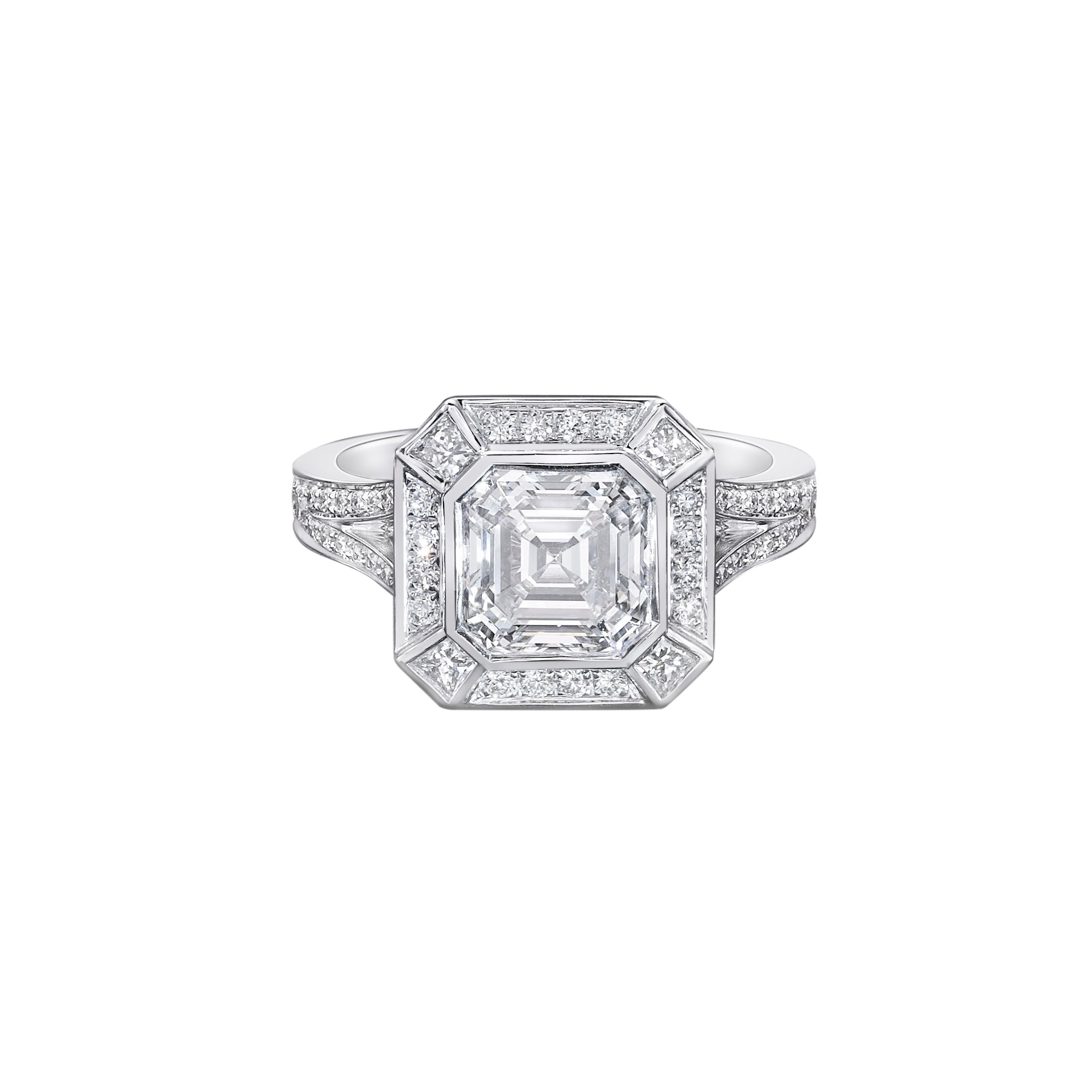 Asher Cut Art Deco Style Ring - 2.79ct TW