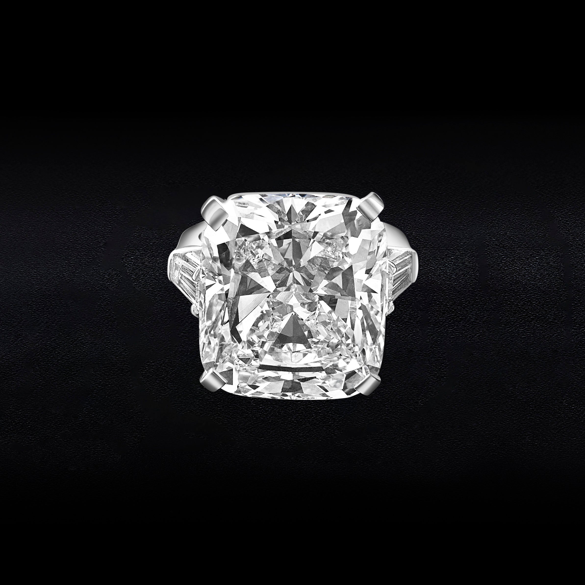 26.24ct Cushion Diamond with Side Stones - 27.25ct