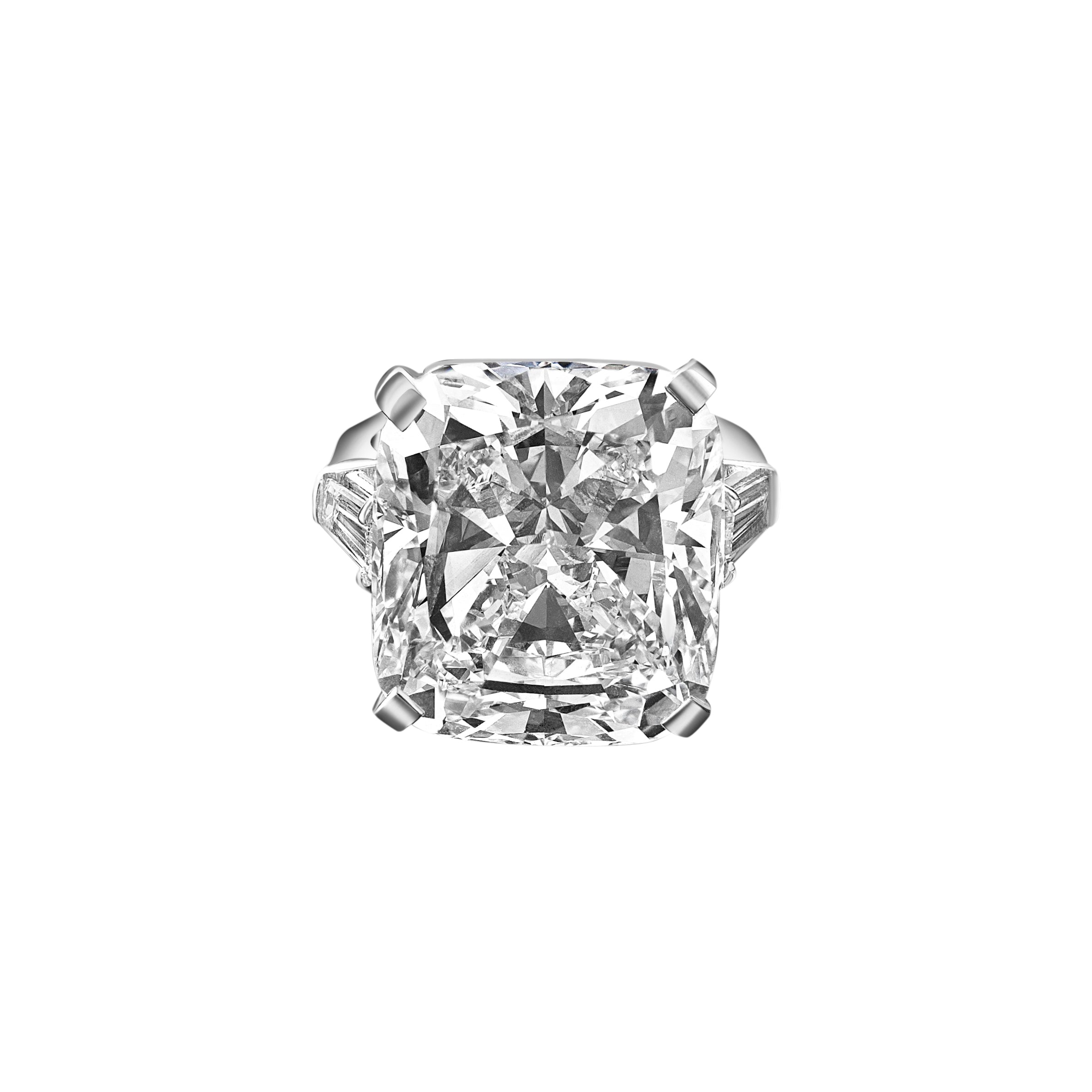 26.24ct Cushion Diamond with Side Stones - 27.25ct